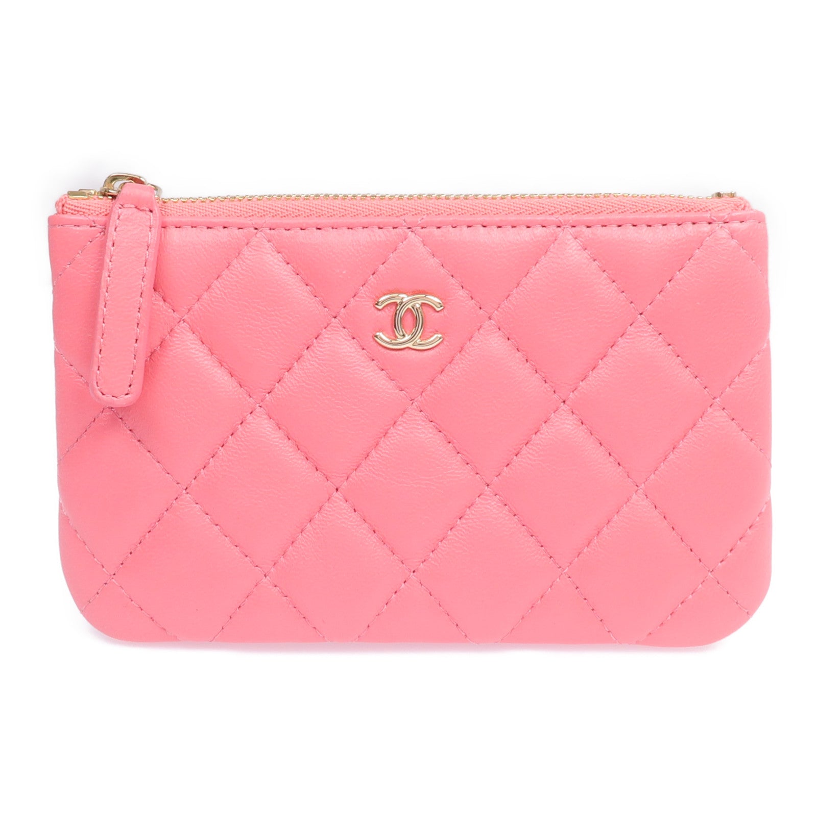 CHANEL 羊皮皮革Mini Pouch金扣零錢包