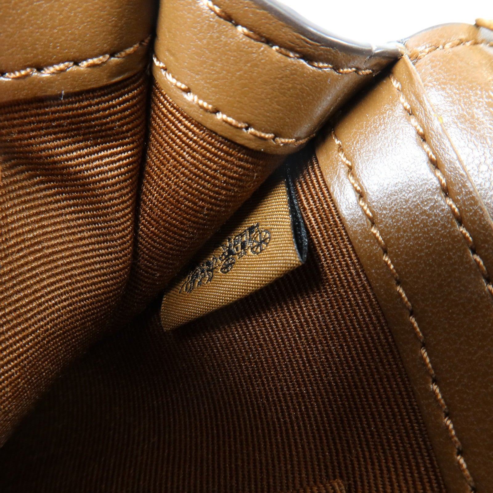 COACH 塗層帆布/牛皮皮革Foldover Wristlet Pouch金扣手拿包