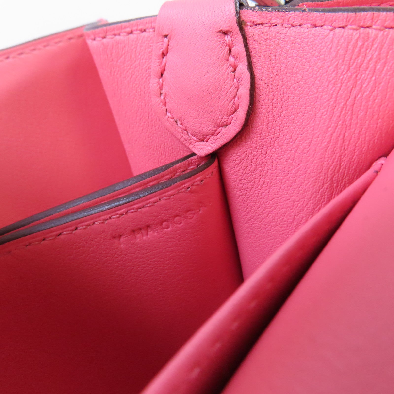 HERMES Swift皮革Mini Roulis Shoulder Bag銀扣肩背袋8W Rose Azalee/玫瑰杜鵑粉色