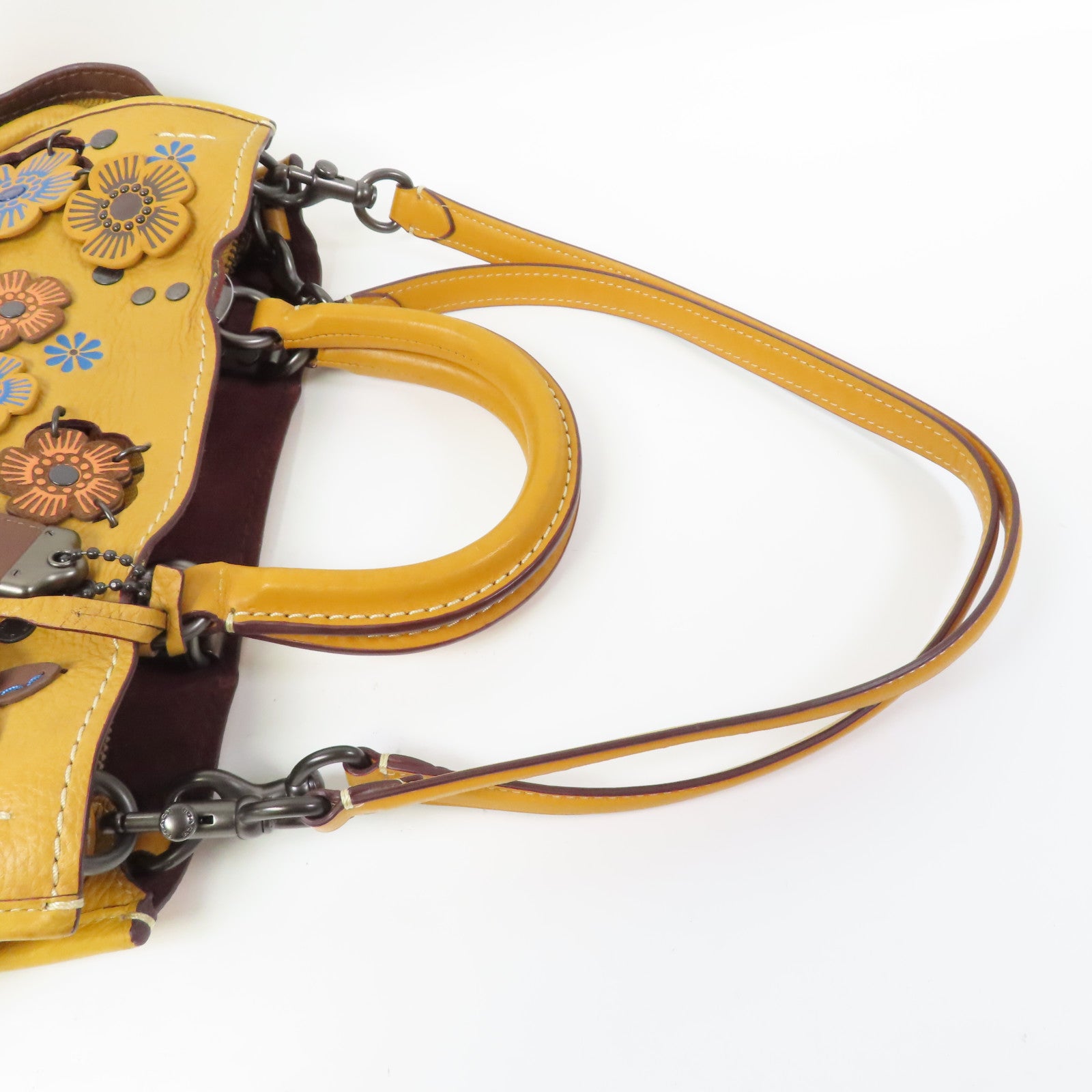 COACH 牛皮皮革Shoulder Bag手挽肩背兩用袋黃色
