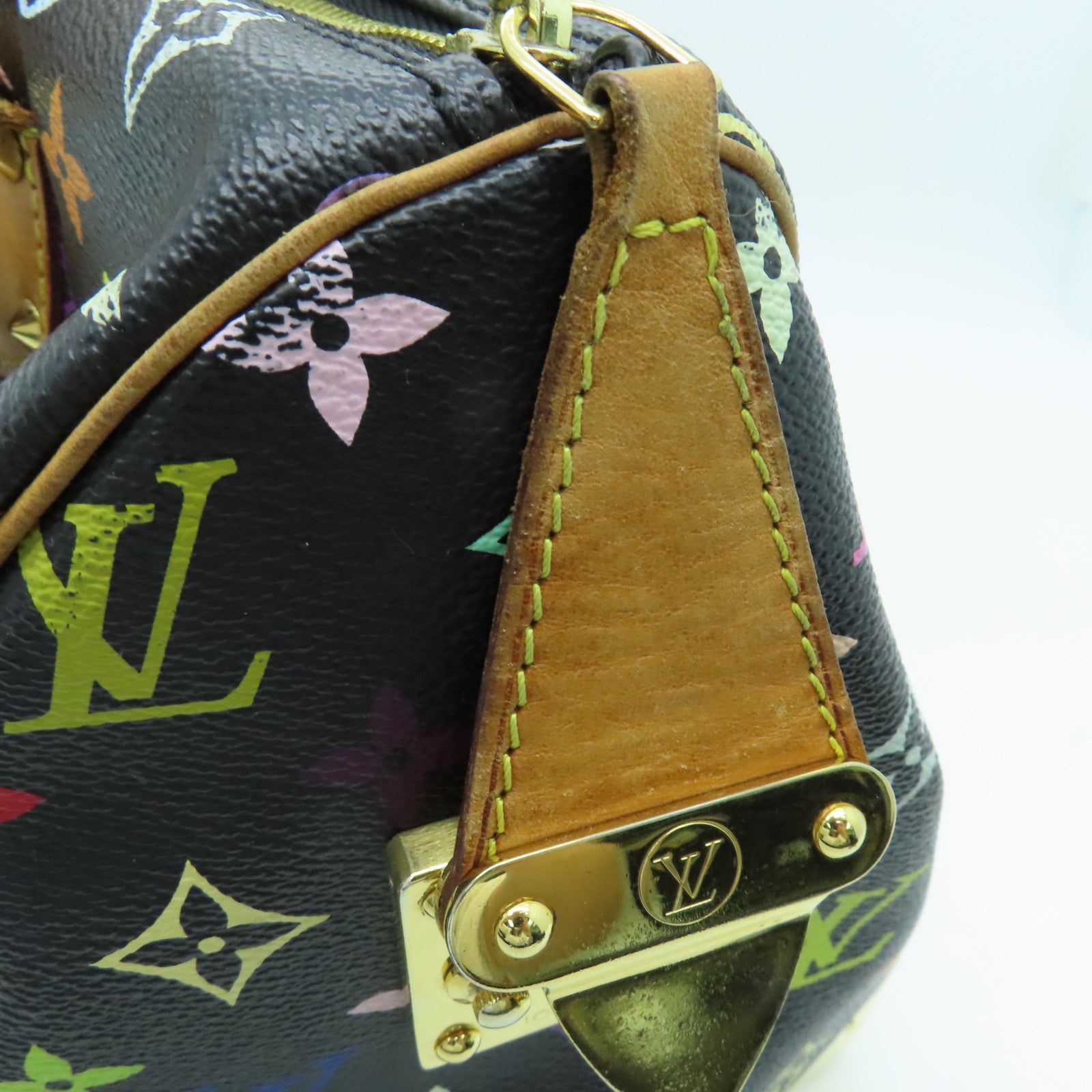 LOUIS VUITTON 【激減優惠】Monogram Multicolore Speedy 30金扣手挽袋黑色彩色