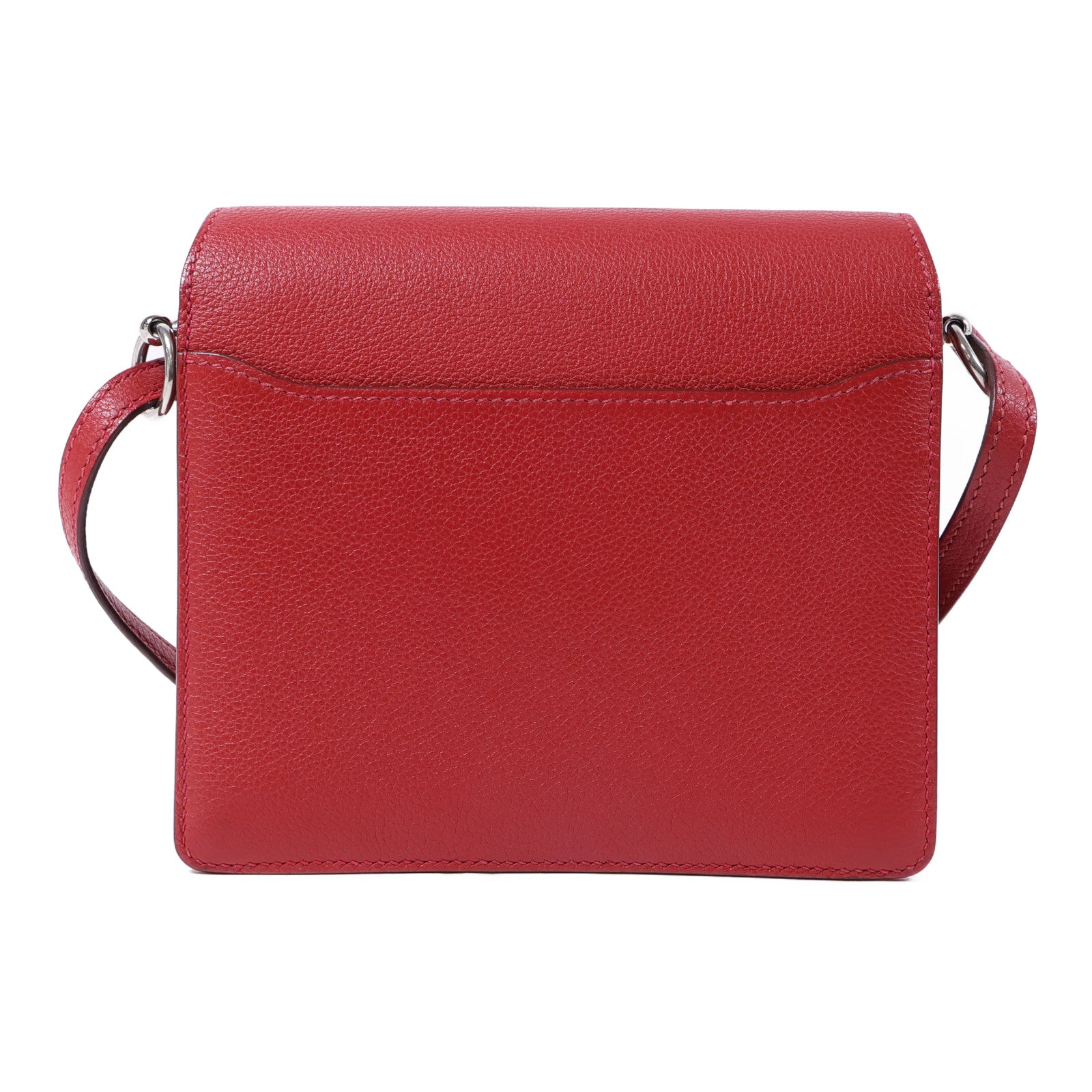 HERMES Evercolor皮革Mini Roulis銀扣肩背袋