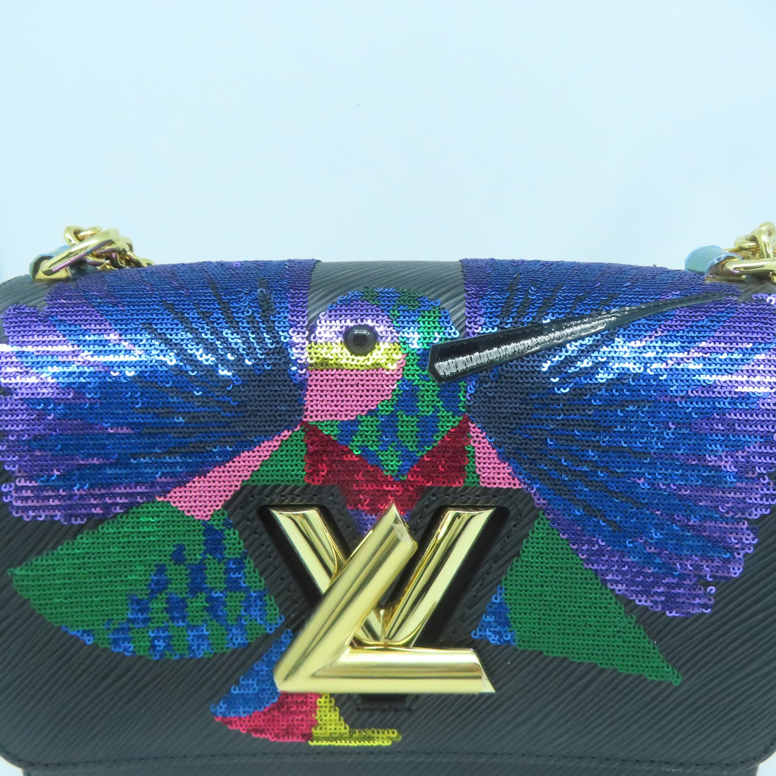 LOUIS VUITTON 【激減優惠】Epi Twist MM金扣鏈帶肩背袋黑色