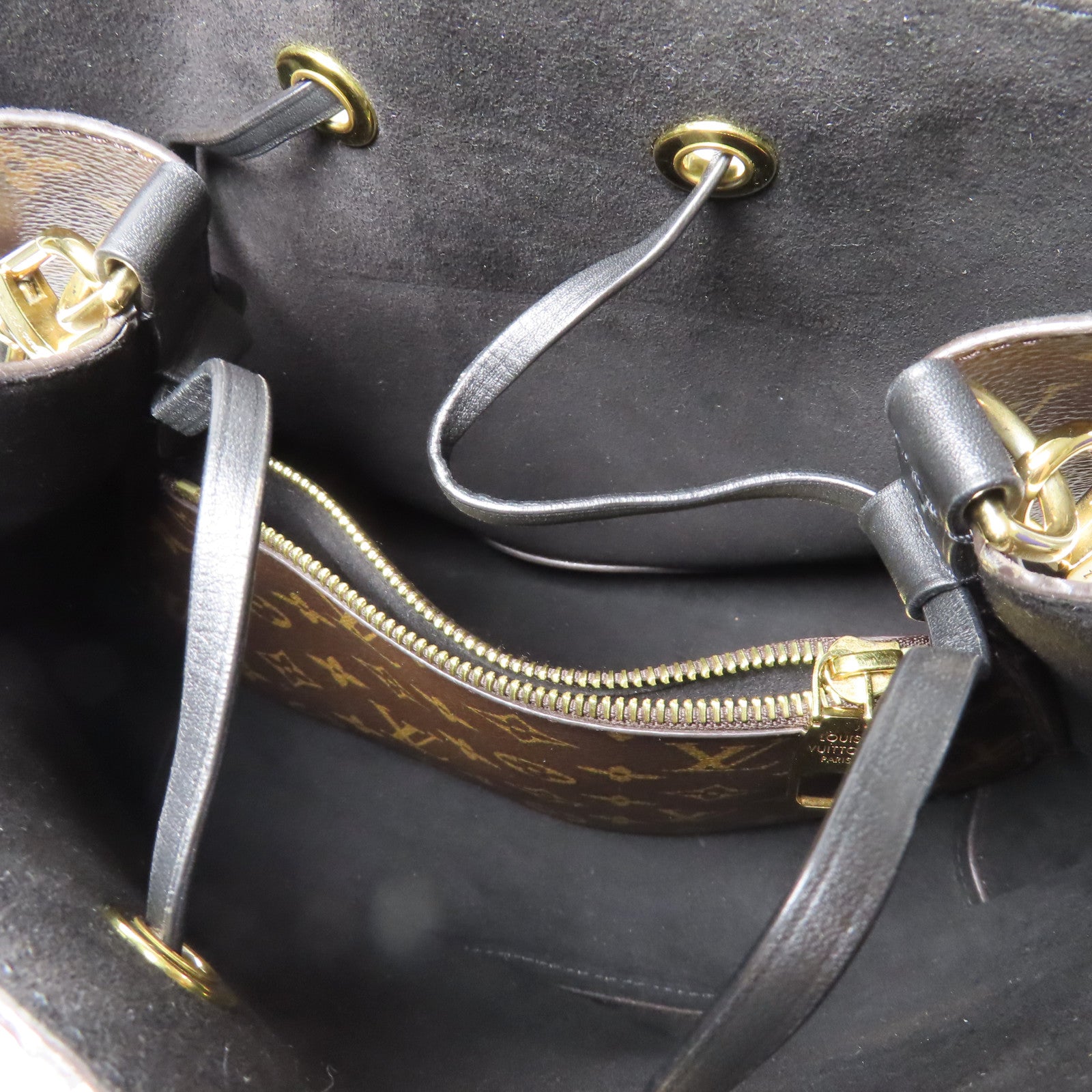 LOUIS VUITTON Monogram Neo Noe MM金扣肩背袋啡色