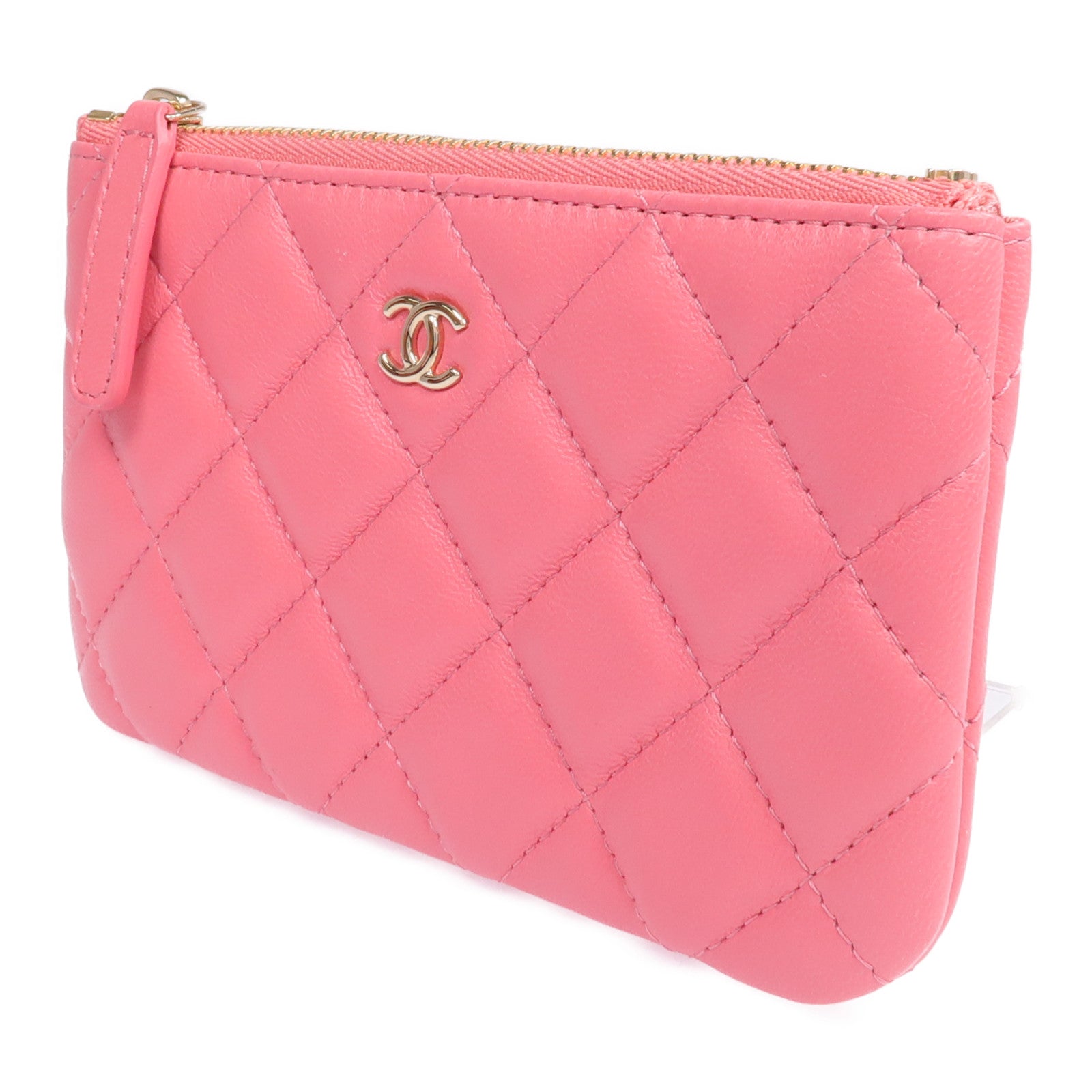 CHANEL 羊皮皮革Mini Pouch金扣零錢包