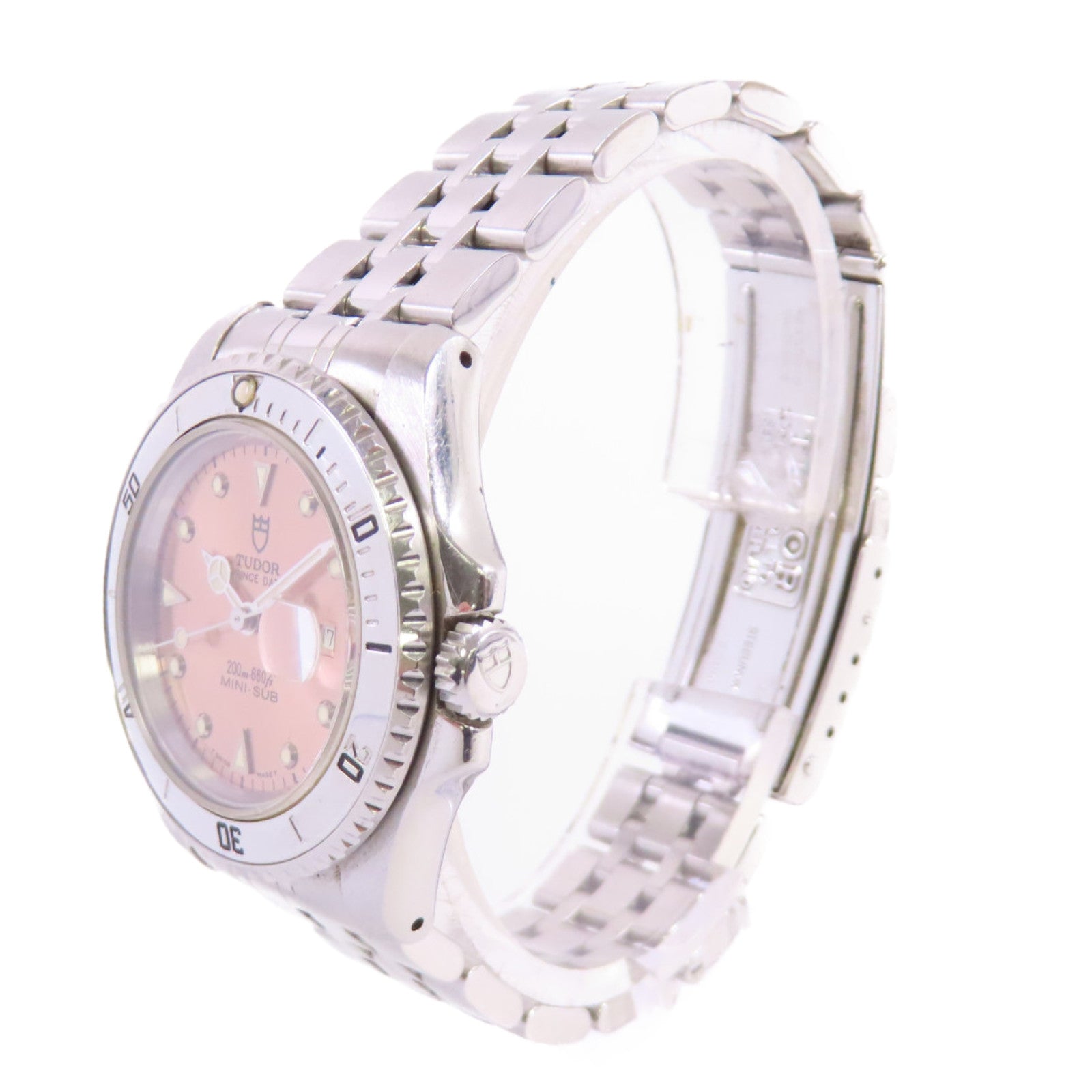 TUDOR Prince Date Watch不鏽鋼自動機芯手錶粉紅色