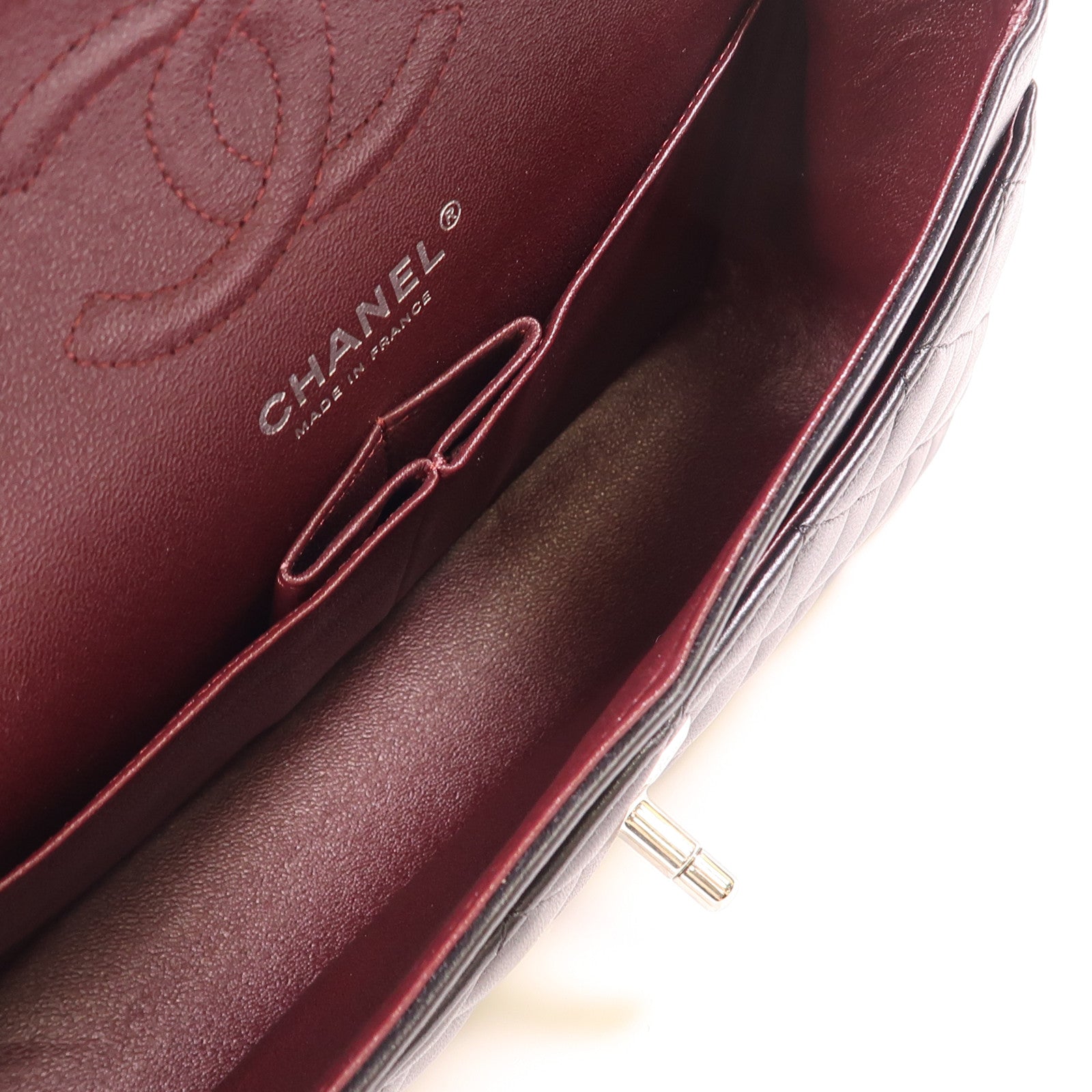 CHANEL 羊皮皮革Classic 23銀扣鏈帶肩背袋