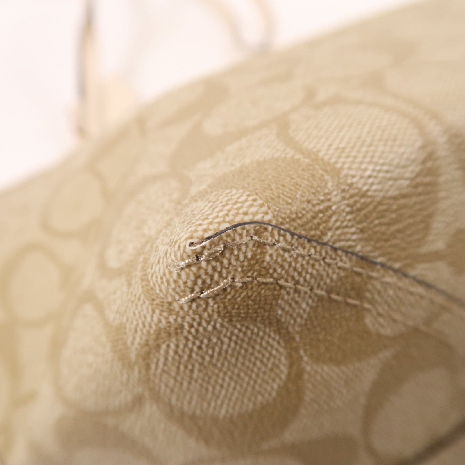 COACH 塗層帆布Tote Bag金扣肩背袋