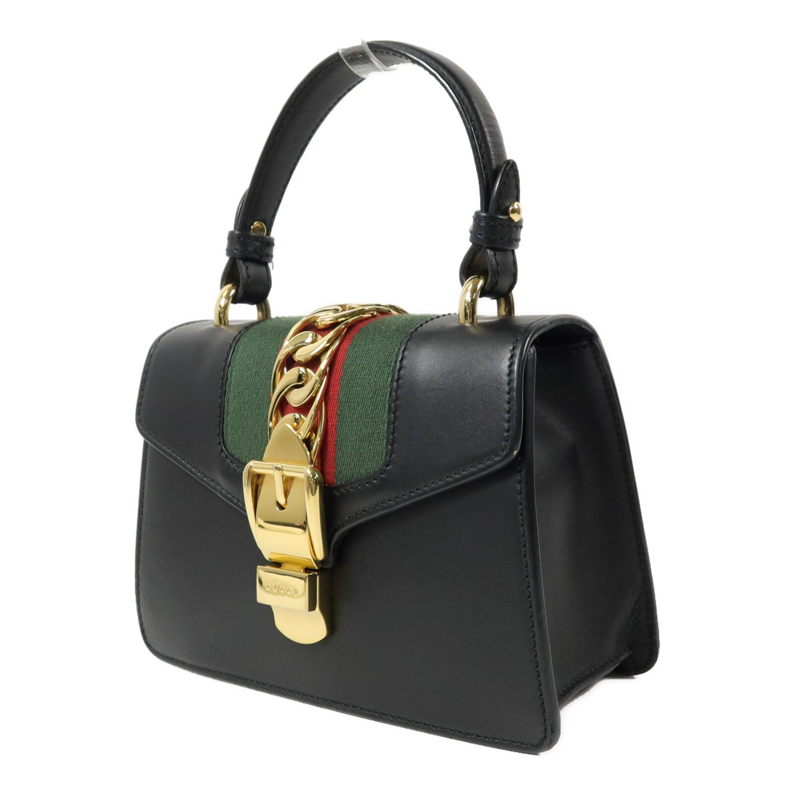 GUCCI 牛皮皮革Sylvie手挽肩背兩用袋
