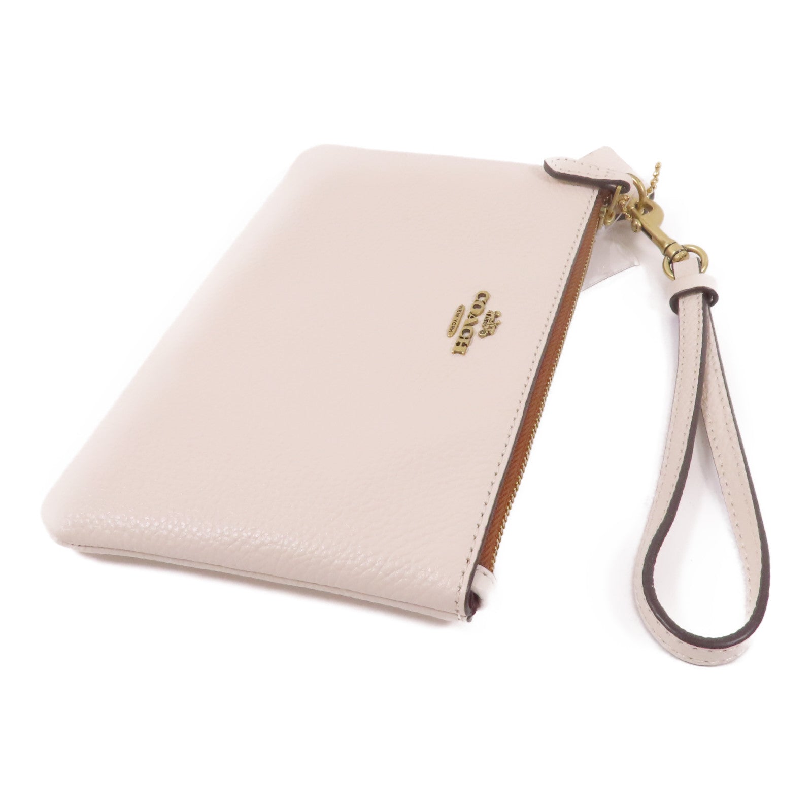 COACH 牛皮皮革Pouch With Strap金扣手拿包