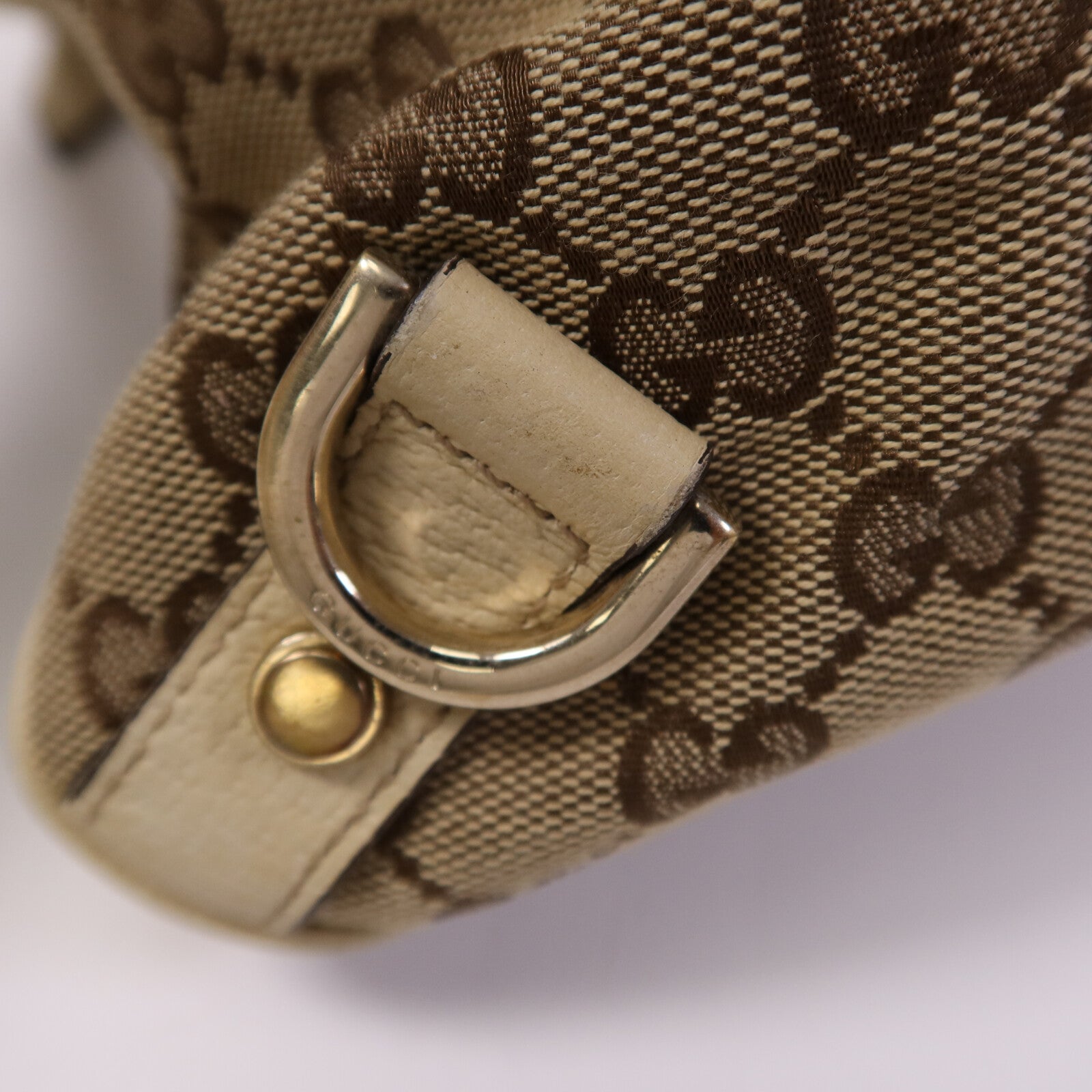 GUCCI 帆布Shoulder Bag金扣肩背袋