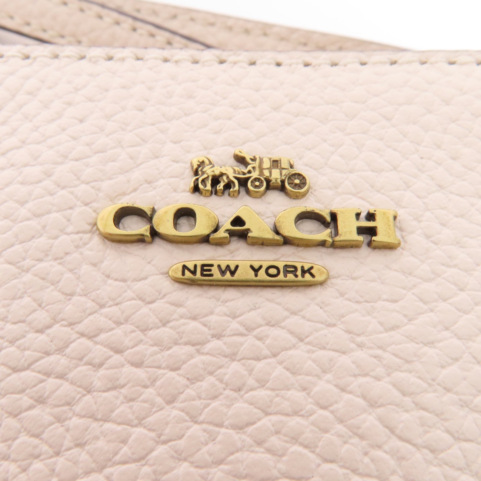 COACH 牛皮皮革Pouch With Strap金扣手拿包