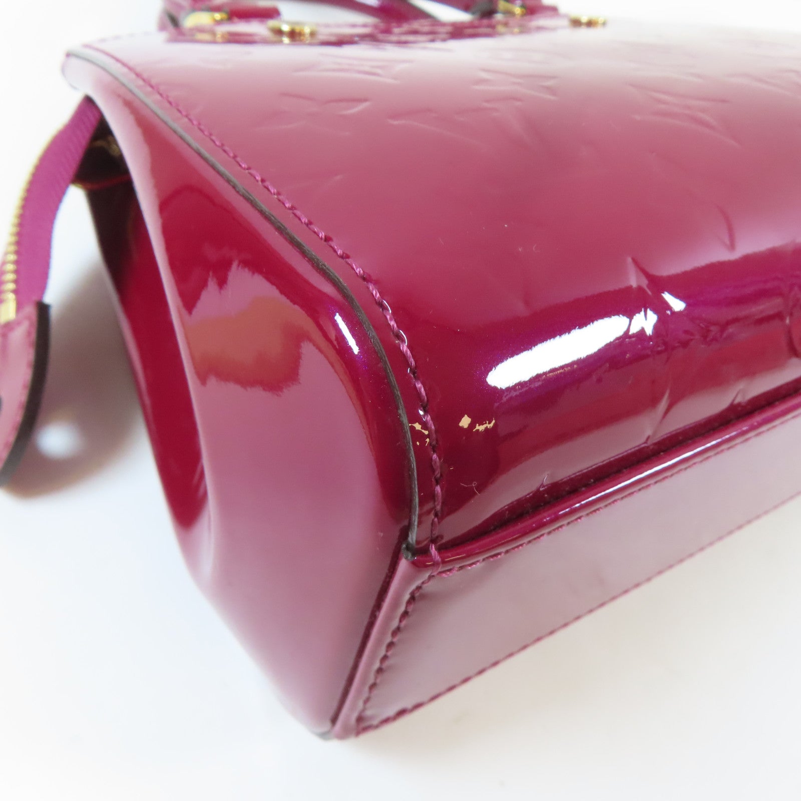 LOUIS VUITTON 【激減優惠】Vernis Brera PM金扣手挽肩背兩用袋紅色
