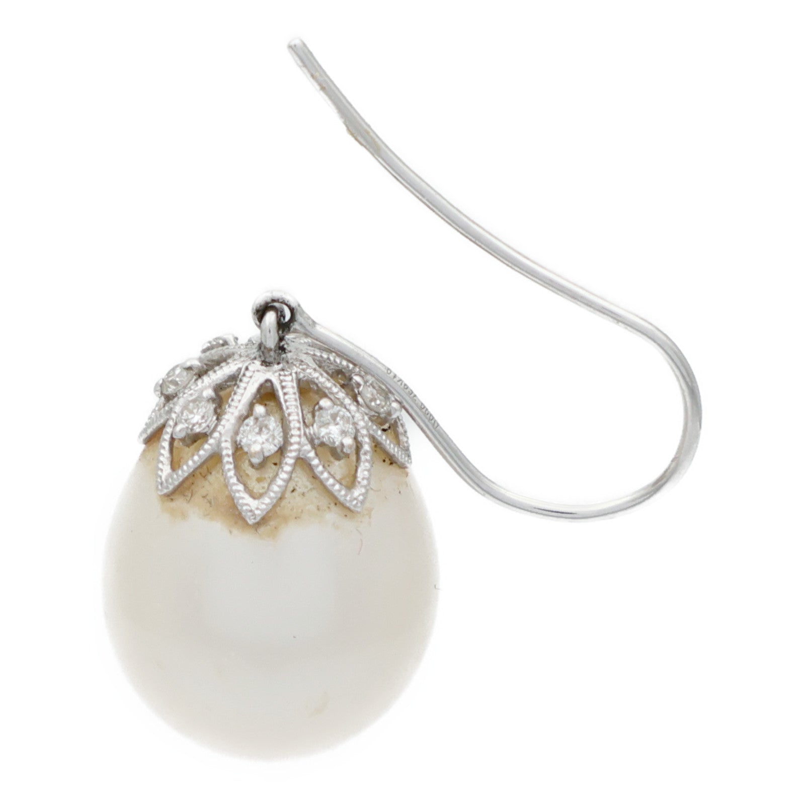 JEWELRY 18K白金Pearl Diamond Earrings珍珠鑽石耳環
