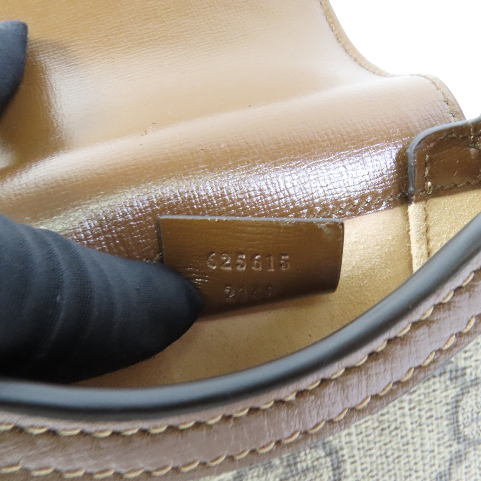 GUCCI 塗層帆布Horsebit 1955 Mini金扣肩背袋