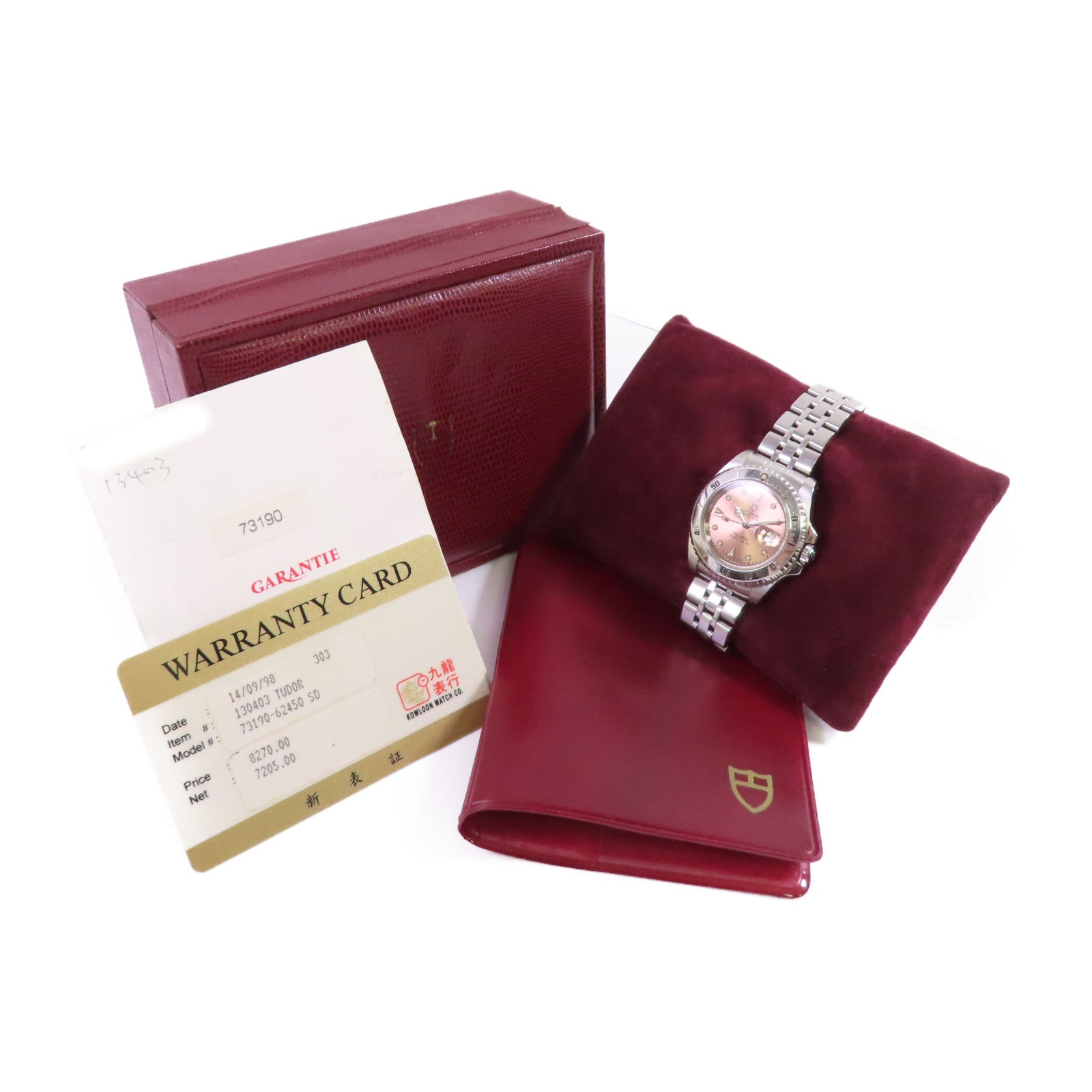 TUDOR Prince Date Watch不鏽鋼自動機芯手錶粉紅色