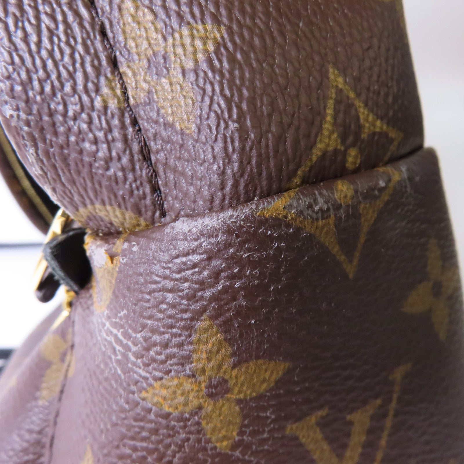 LOUIS VUITTON 【激減優惠】Monogram Palm Springs Mini金扣背包啡色