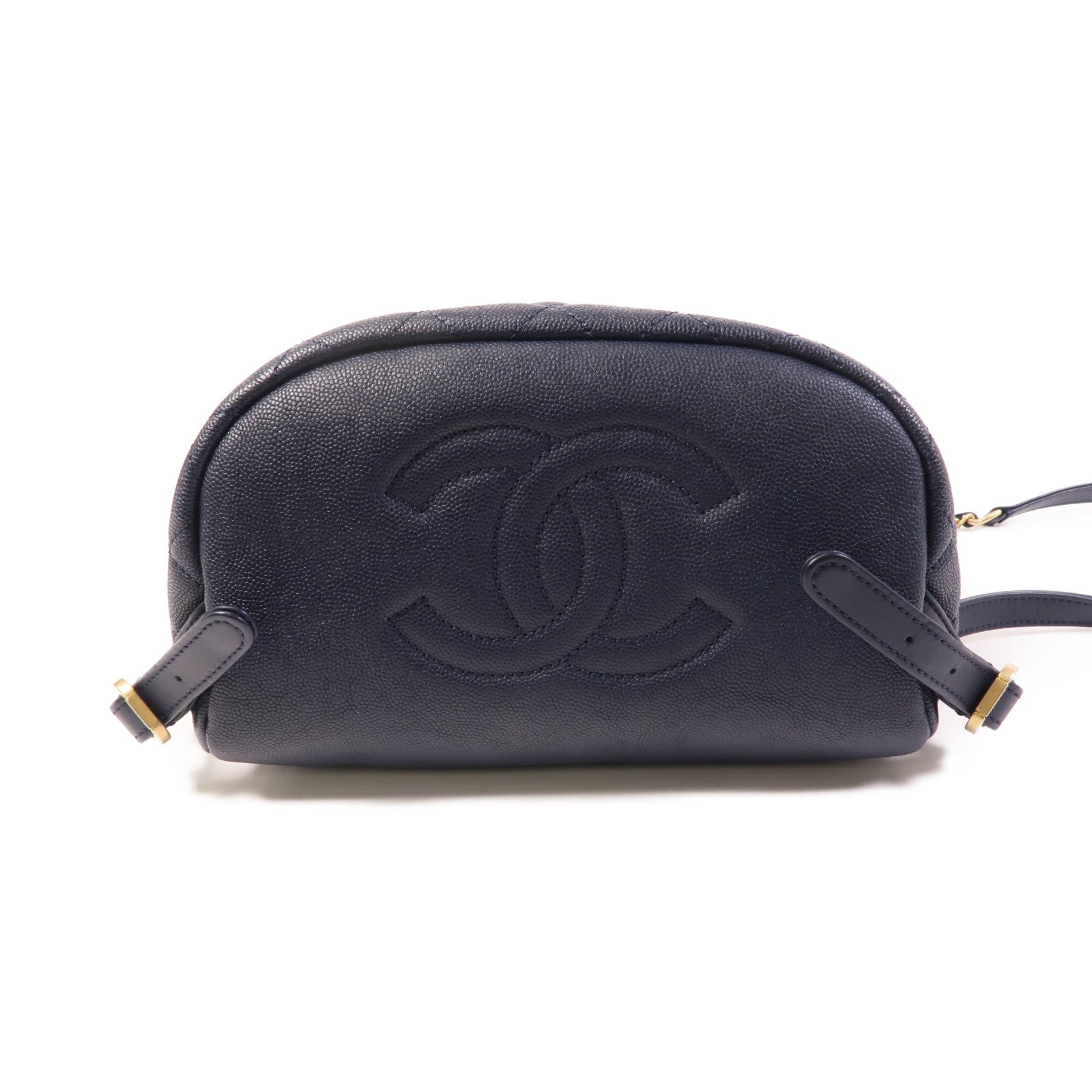 CHANEL 【激減優惠】牛皮皮革Filigree Backpack金扣鏈帶背包