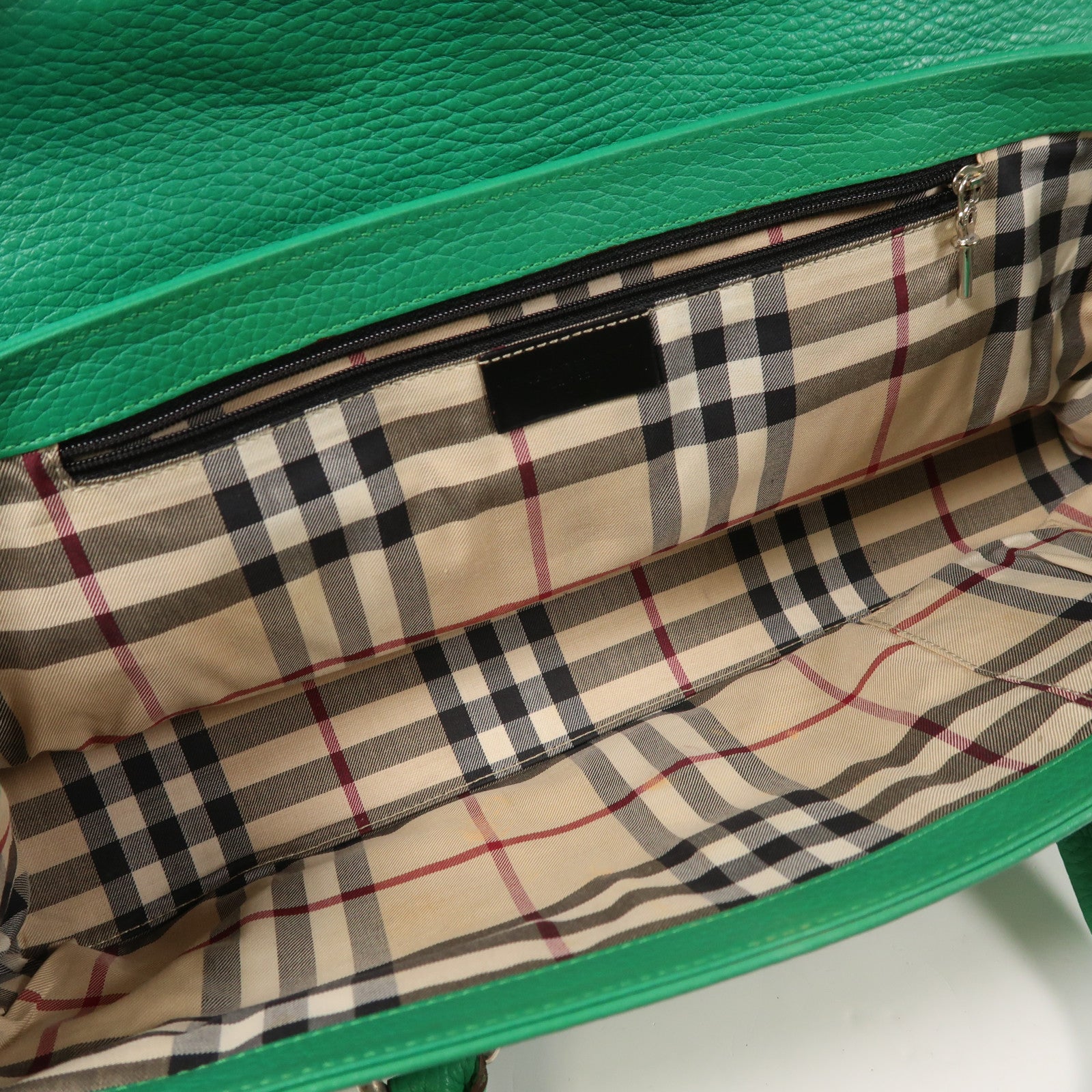 BURBERRY 牛皮皮革Hand Bag銀扣肩背袋