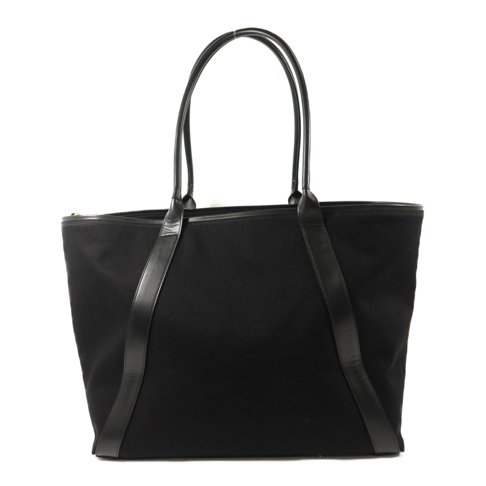 SAINT LAURENT 帆布/牛皮皮革Rive Gauche Tote Bag手挽袋