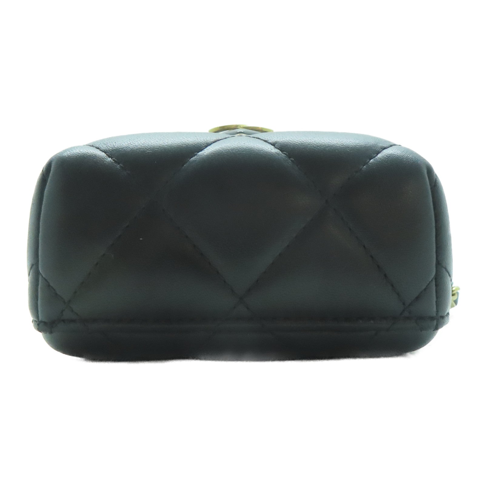 CHANEL 【激減優惠】菱格羊皮皮革Plexi Box Bag金扣鏈帶肩背袋黑色