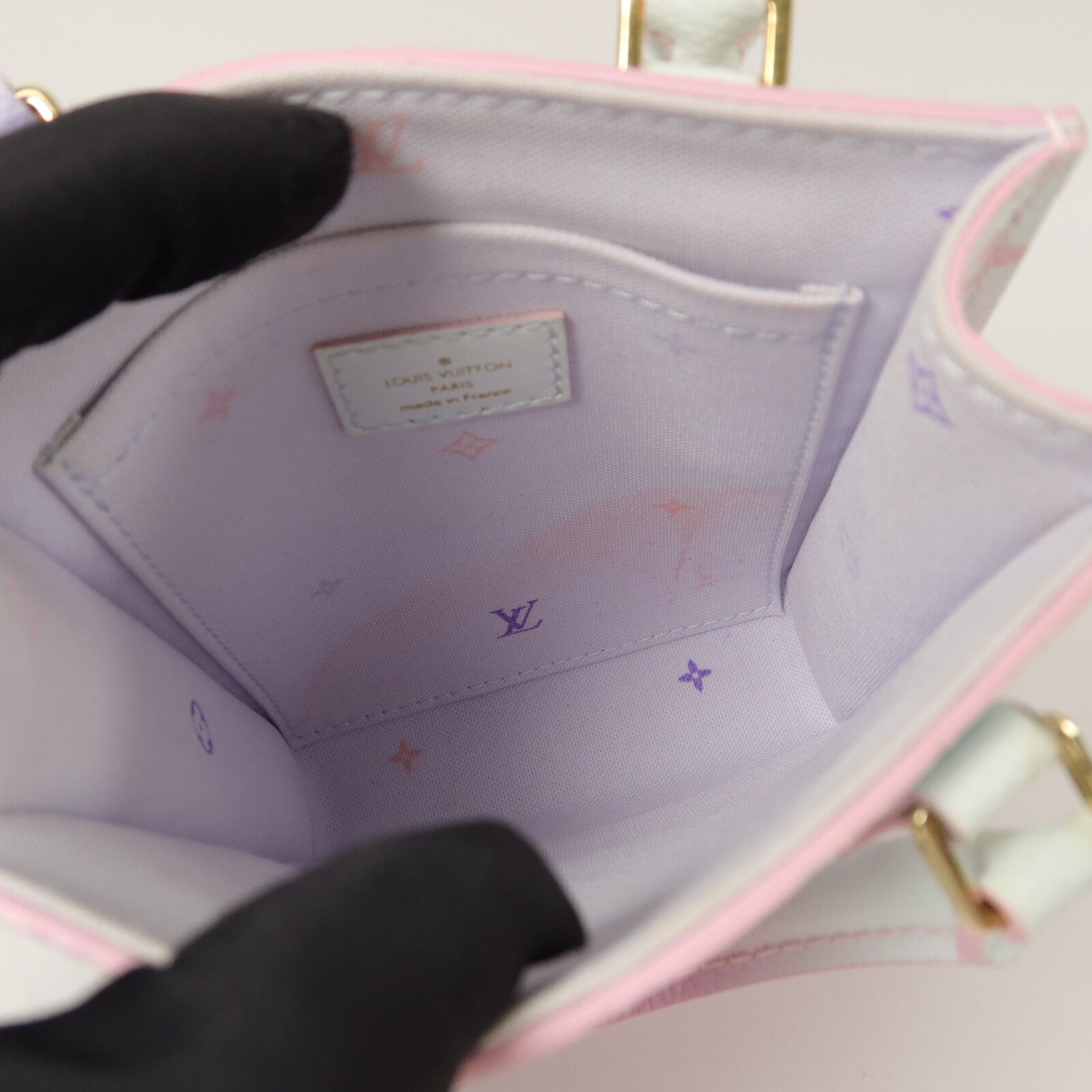 LOUIS VUITTON Monogram Giant Petit Sac Plat Spring in the City手挽肩背兩用袋