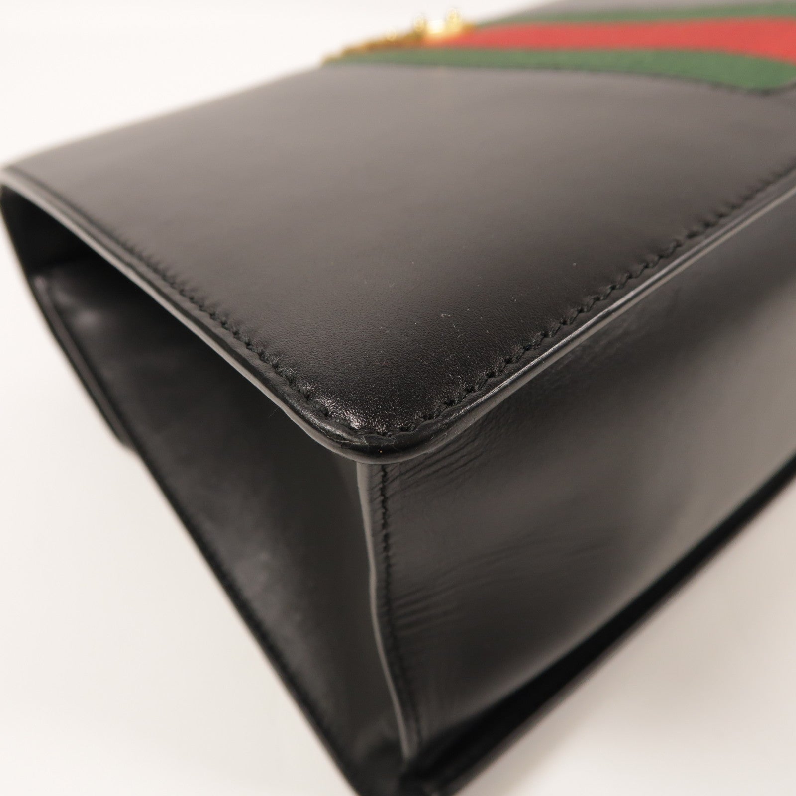 GUCCI 【激減優惠】牛皮皮革Sylvie金扣手挽肩背兩用袋