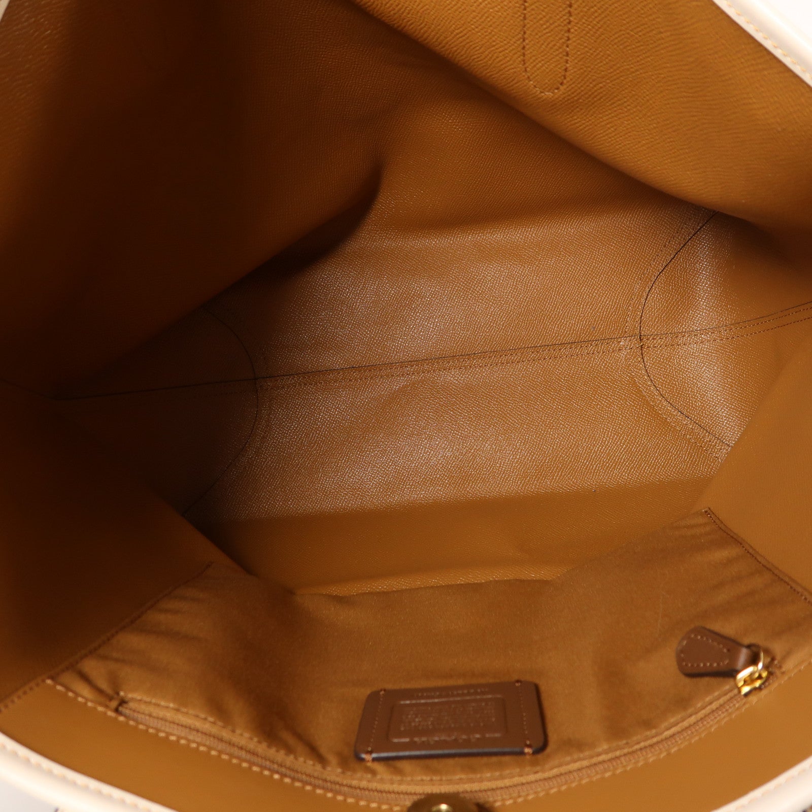 COACH 塗層帆布Tote Bag金扣肩背袋