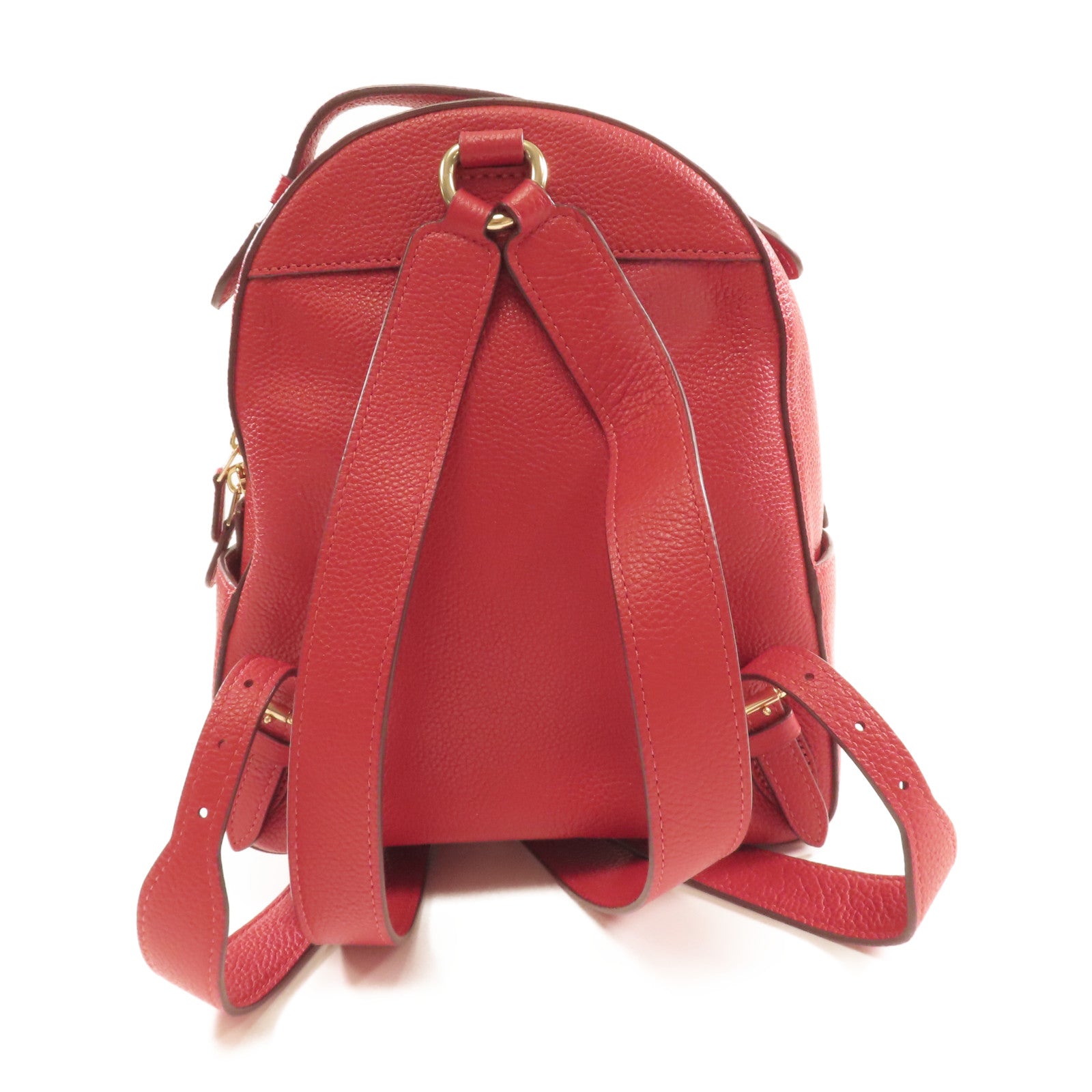 COACH 牛皮皮革Backpack金扣背包紅色