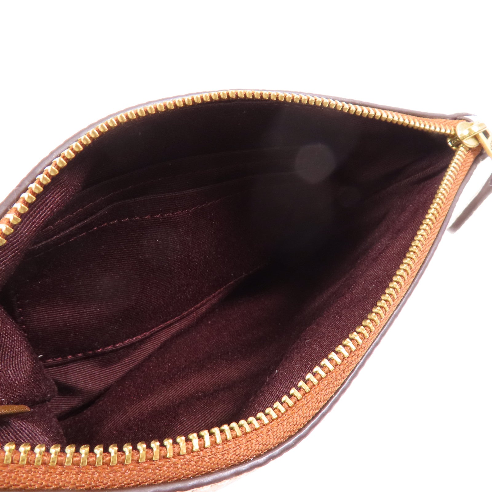 COACH 牛皮皮革Pouch With Strap金扣手拿包