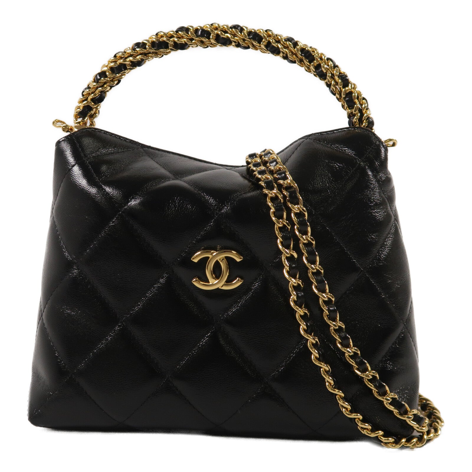 CHANEL 羊皮皮革Clutch With Chain手挽肩背兩用袋