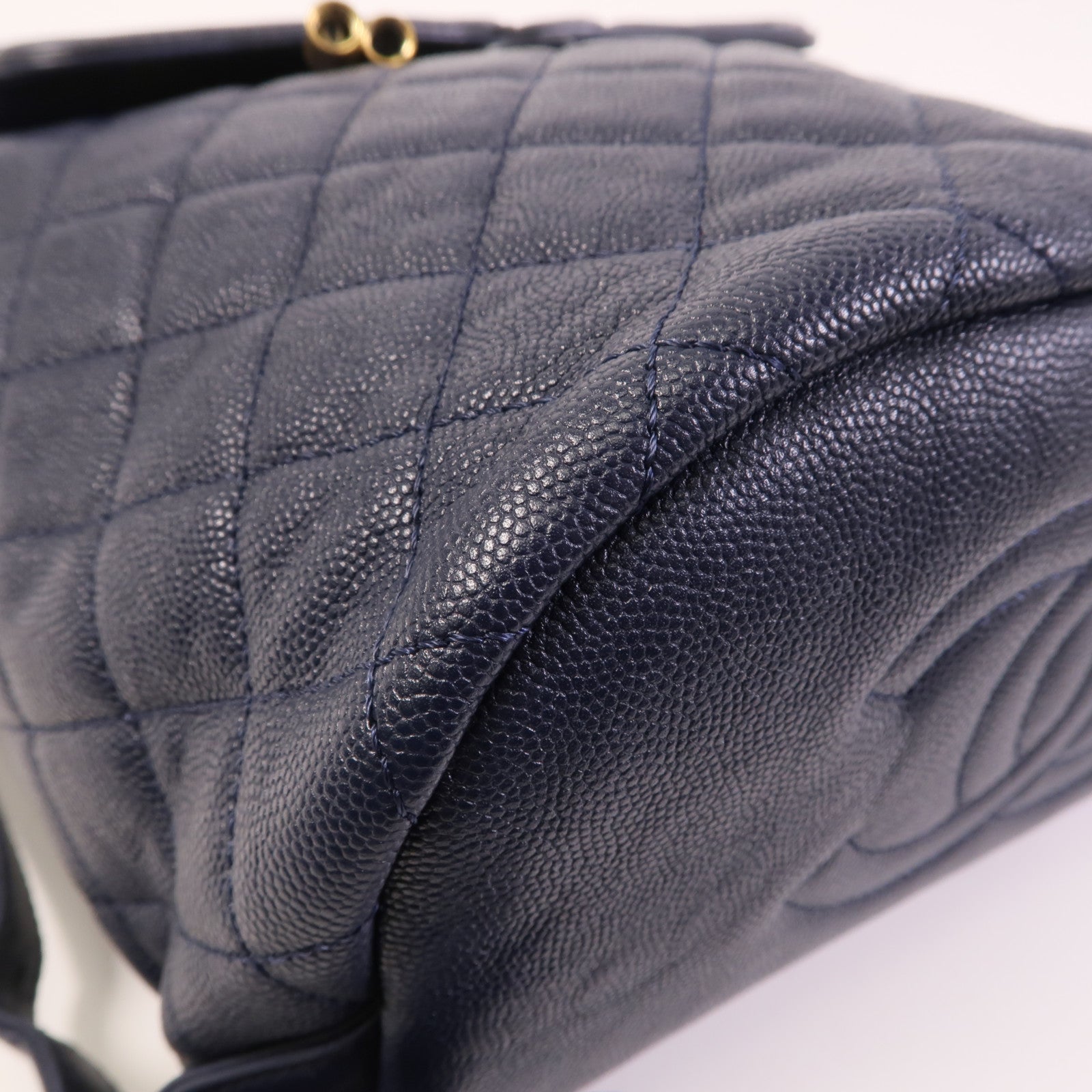 CHANEL 【激減優惠】牛皮皮革Filigree Backpack金扣鏈帶背包