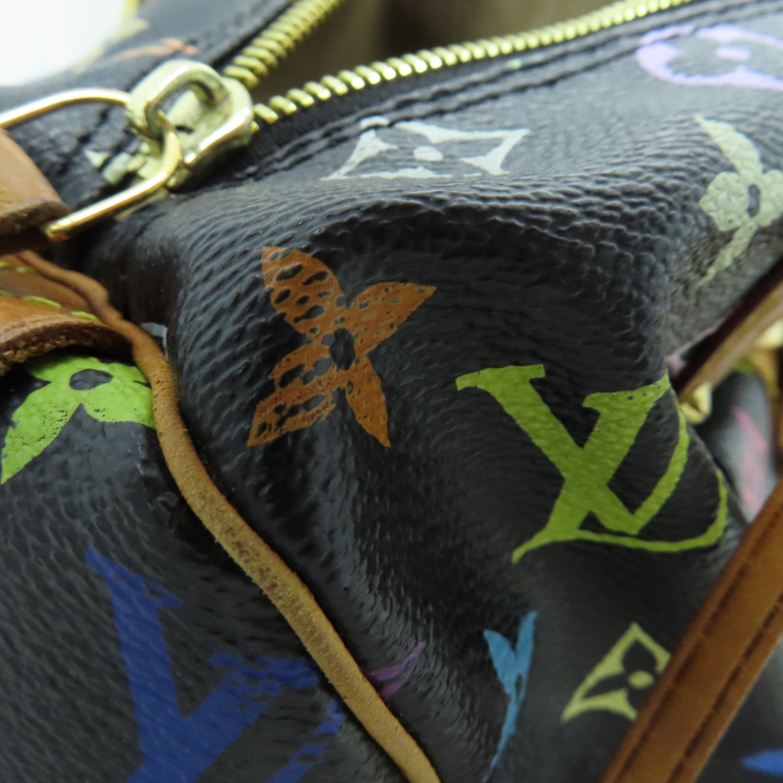 LOUIS VUITTON 【激減優惠】Monogram Multicolore Speedy 30金扣手挽袋黑色彩色