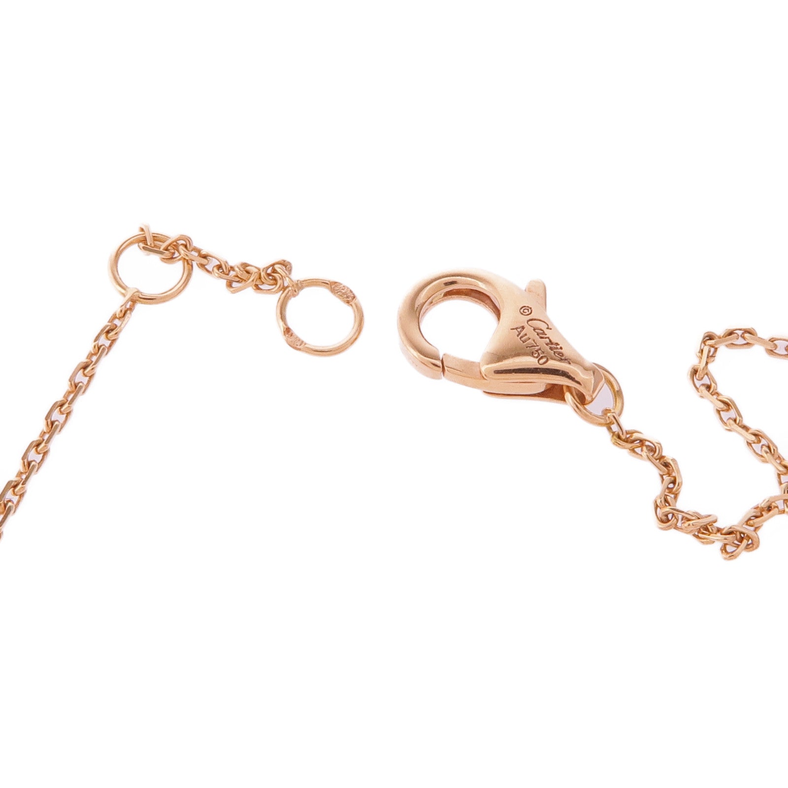 CARTIER 18K玫瑰金Amulette De Cartier蛋白石/鑽石手鏈