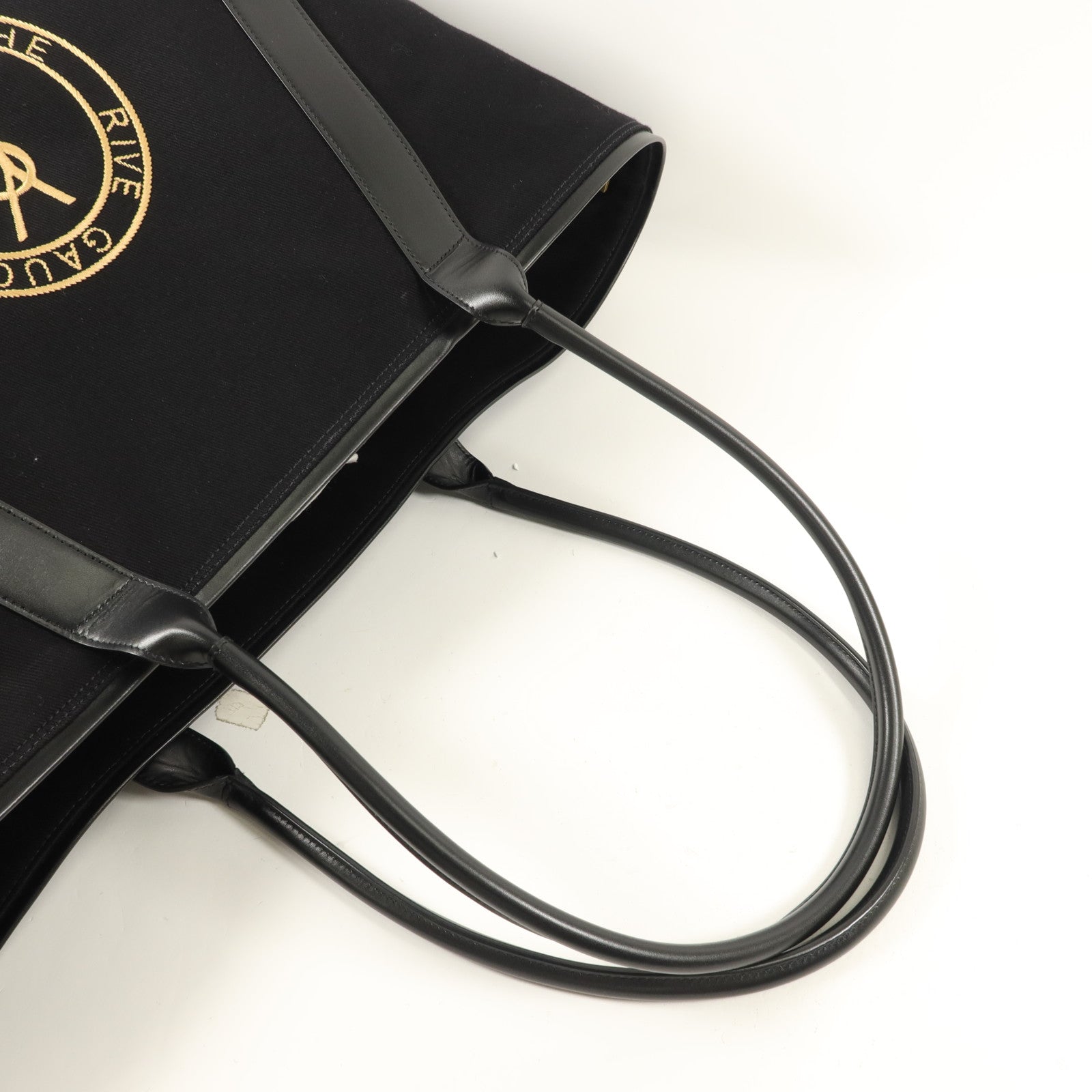 SAINT LAURENT 帆布/牛皮皮革Rive Gauche Tote Bag手挽袋