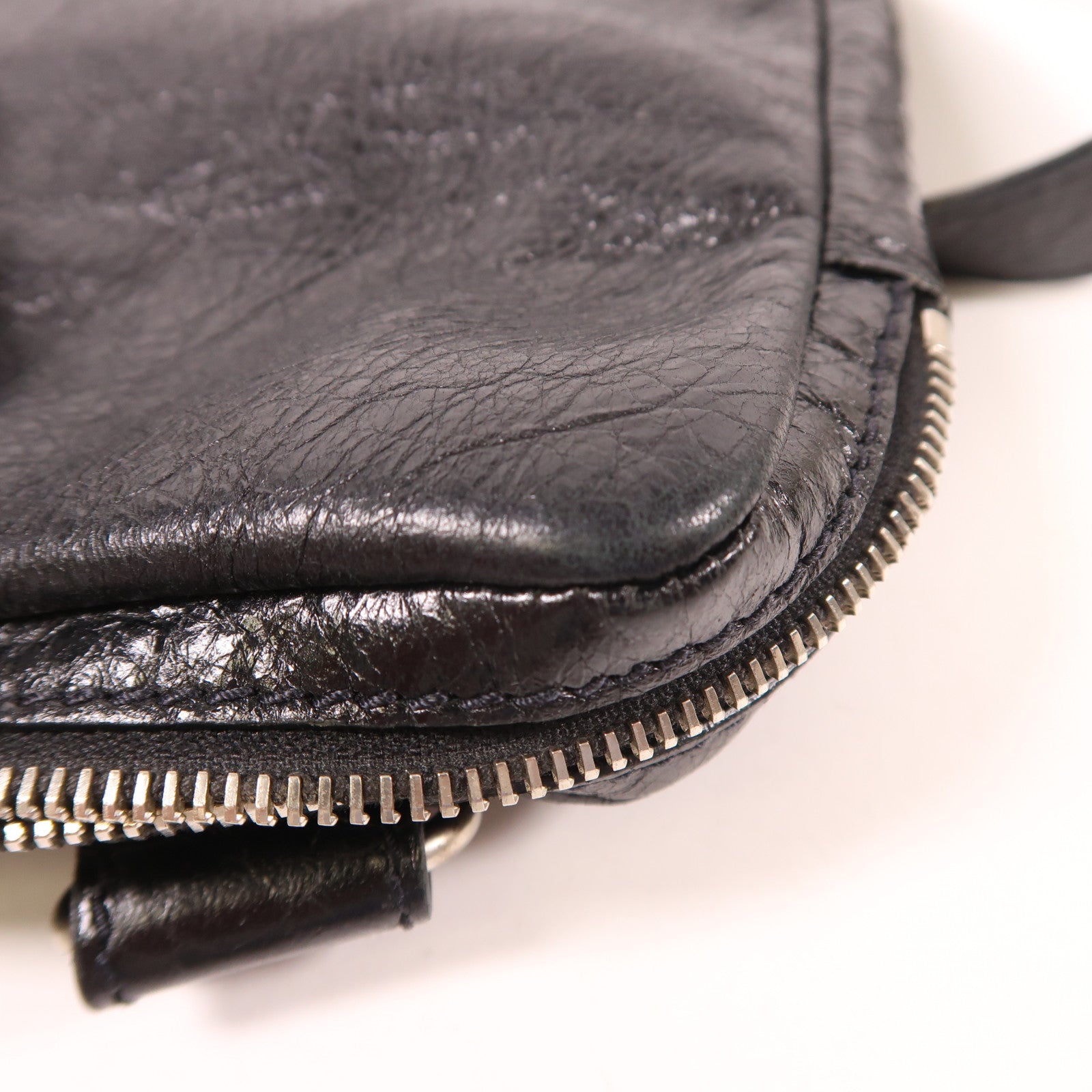 BALENCIAGA 牛皮皮革Bag銀扣手挽肩背兩用袋