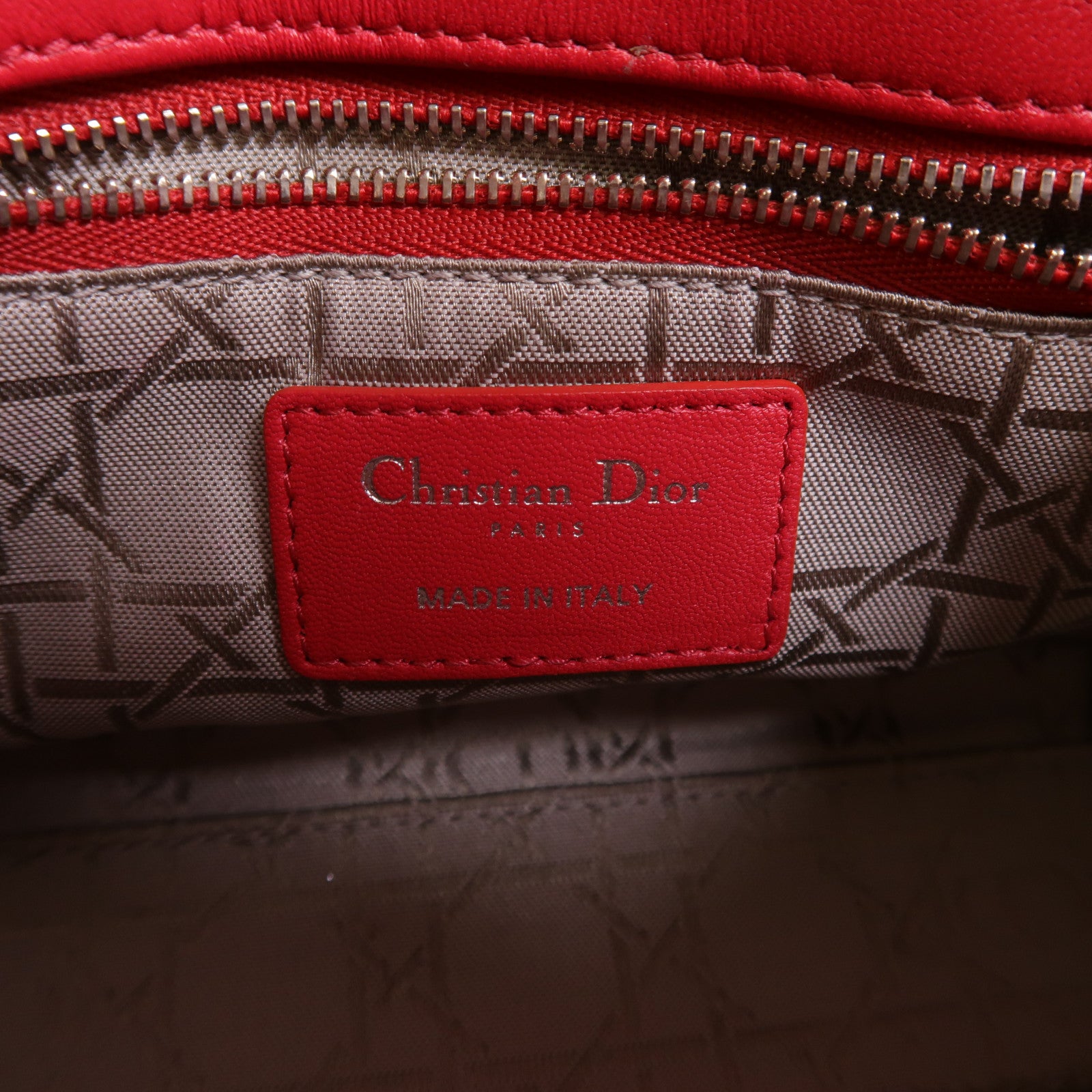 Dior 羊皮皮革Lady Dior Mini銀扣手挽肩背兩用袋