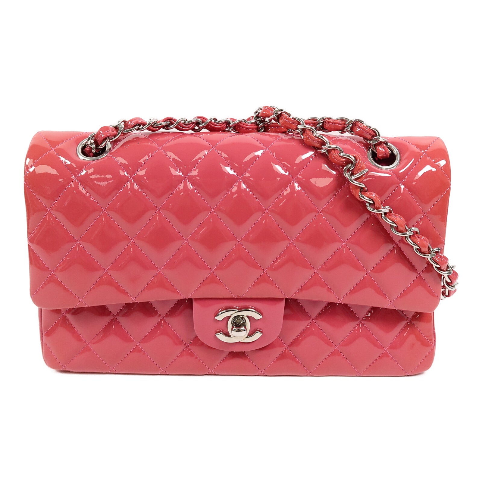 CHANEL 漆皮皮革Classic 25鏈帶肩背袋