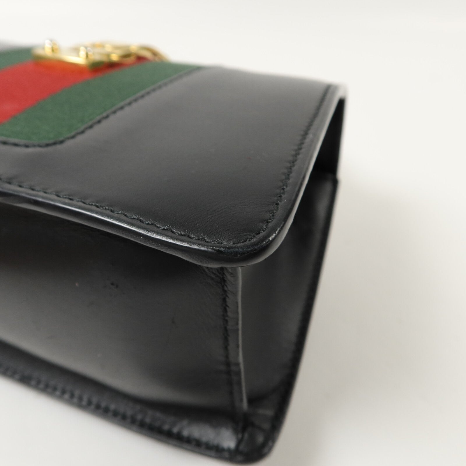 GUCCI 牛皮皮革Sylvie手挽肩背兩用袋