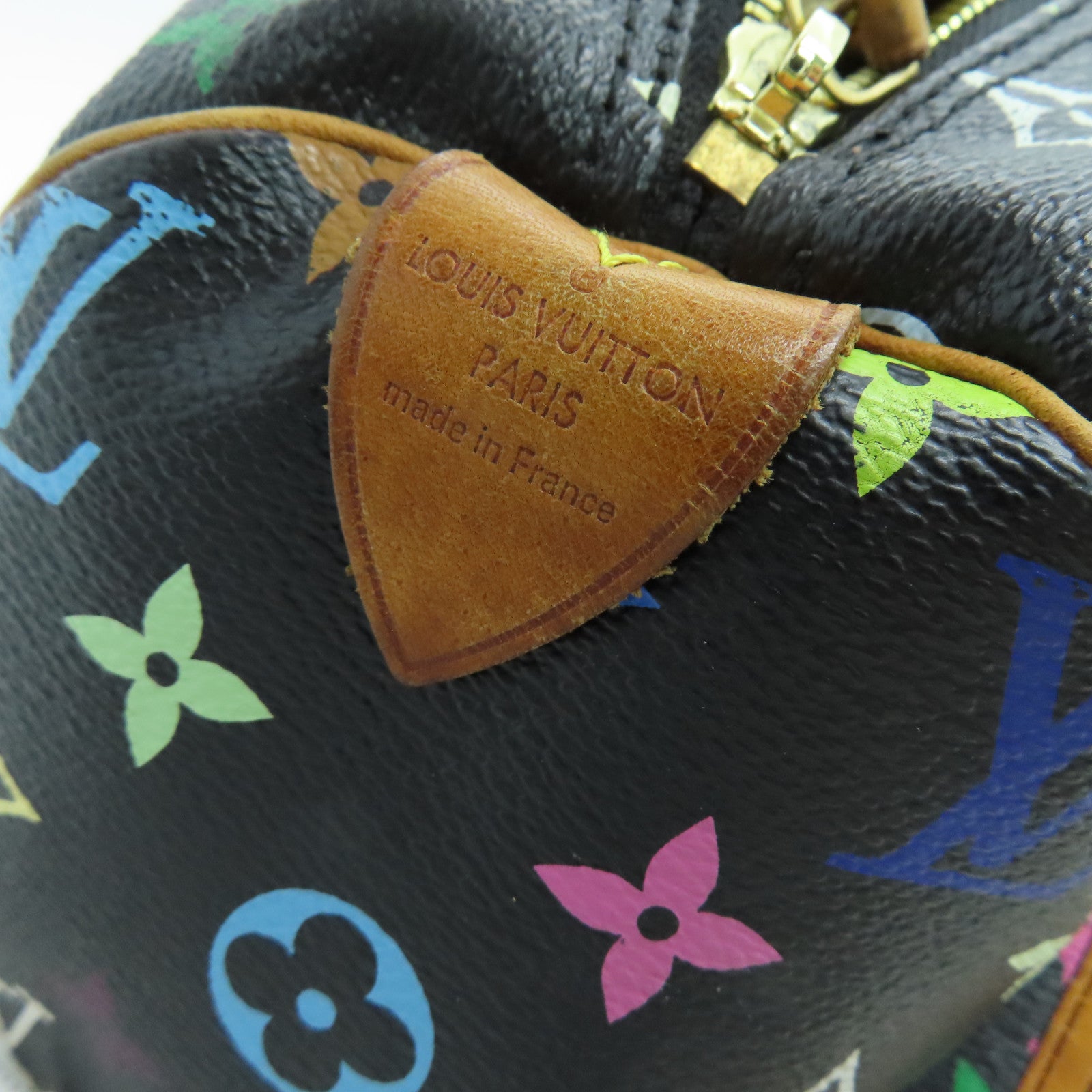 LOUIS VUITTON 【激減優惠】Monogram Multicolore Speedy 30金扣手挽袋黑色彩色