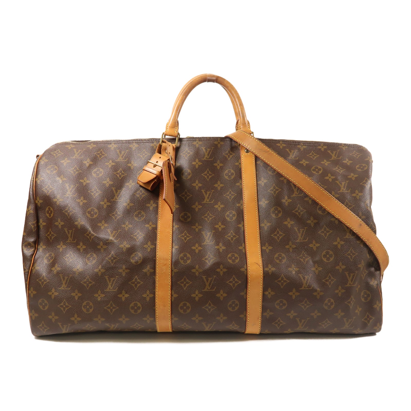 LOUIS VUITTON Monogram Keepall Bandouliere 60金扣手挽肩背兩用袋