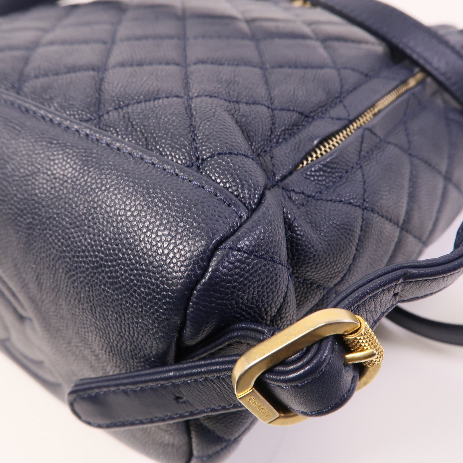 CHANEL 【激減優惠】牛皮皮革Filigree Backpack金扣鏈帶背包