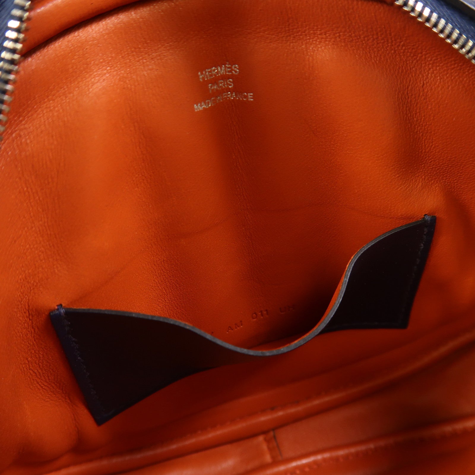 HERMES Swift皮革In The Loop銀扣肩背袋Bleu Navy/Terre Battue