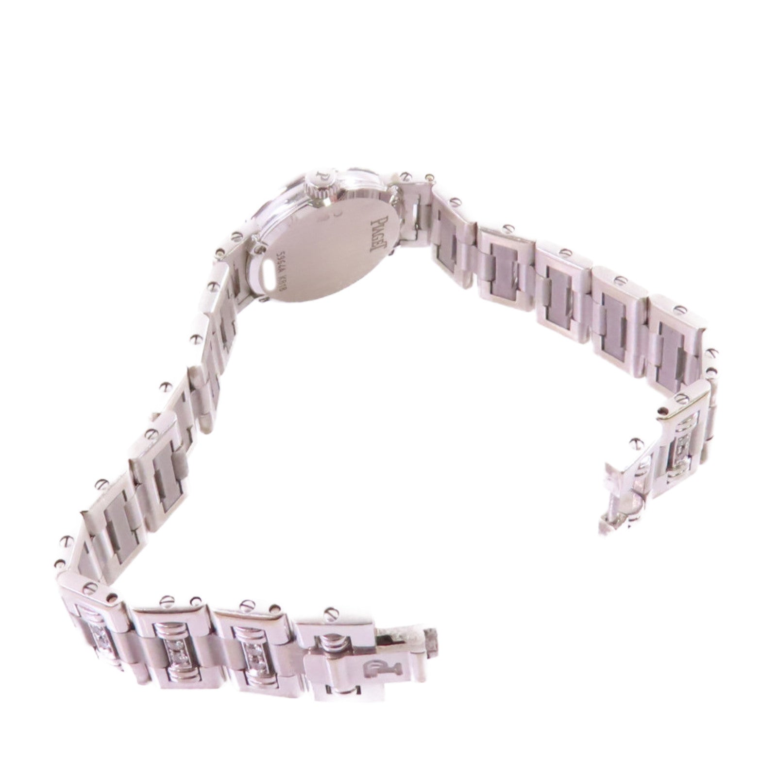 PIAGET Dancer Diamond Watch18K白金/鑽石石英機芯手錶銀色