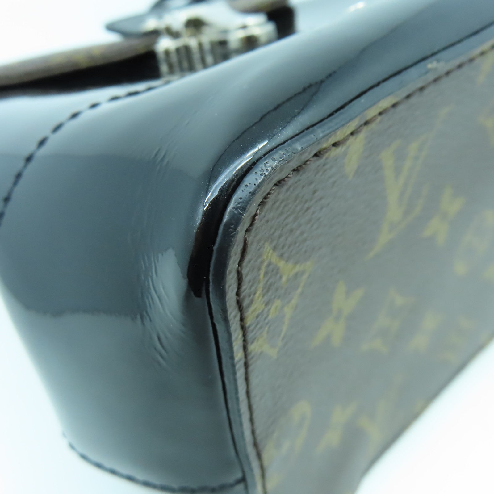 LOUIS VUITTON 【激減優惠】Vernis/Monogram Hot Springs銀扣背包黑色/啡色