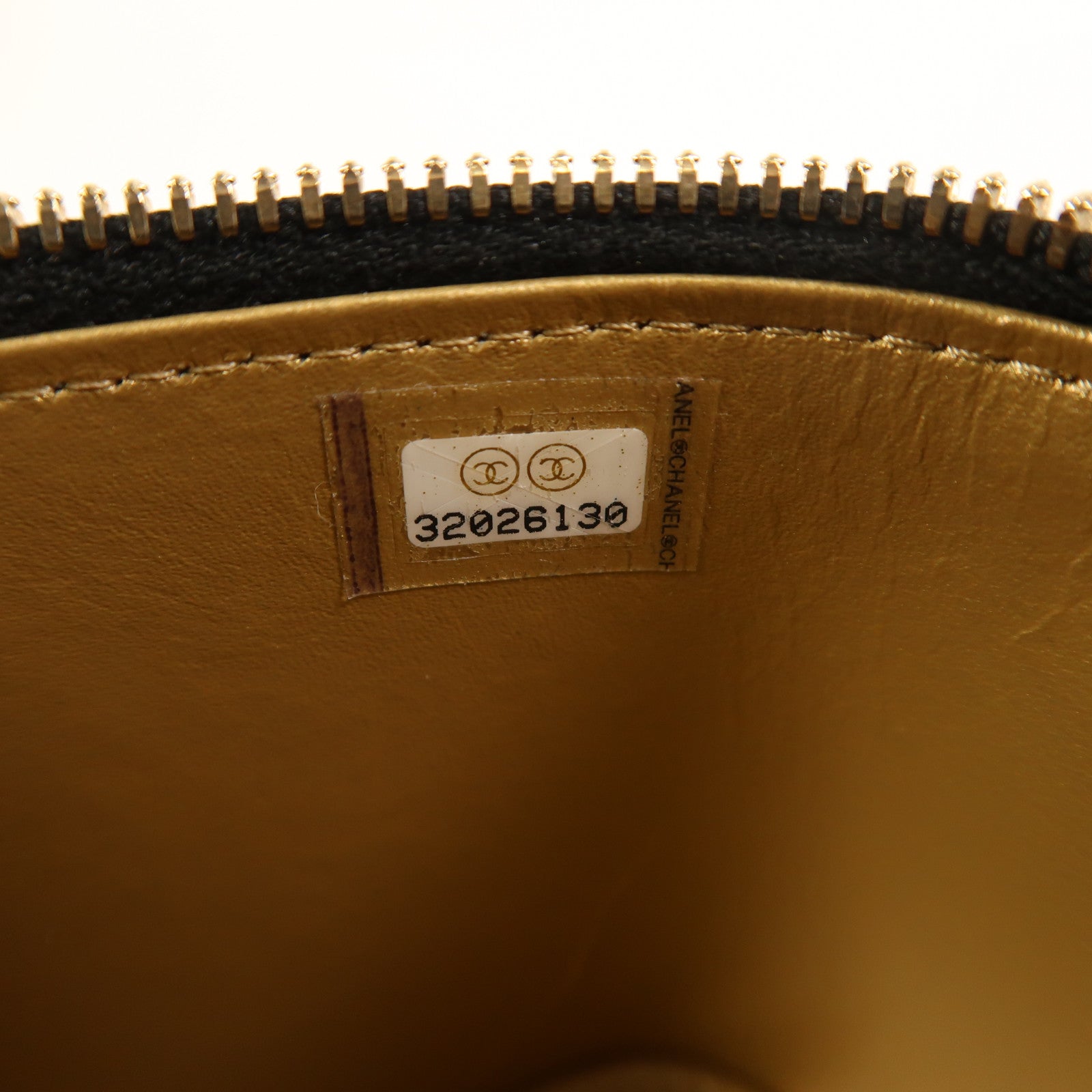 CHANEL 羊皮皮革Vanity Case金扣鏈帶肩背袋