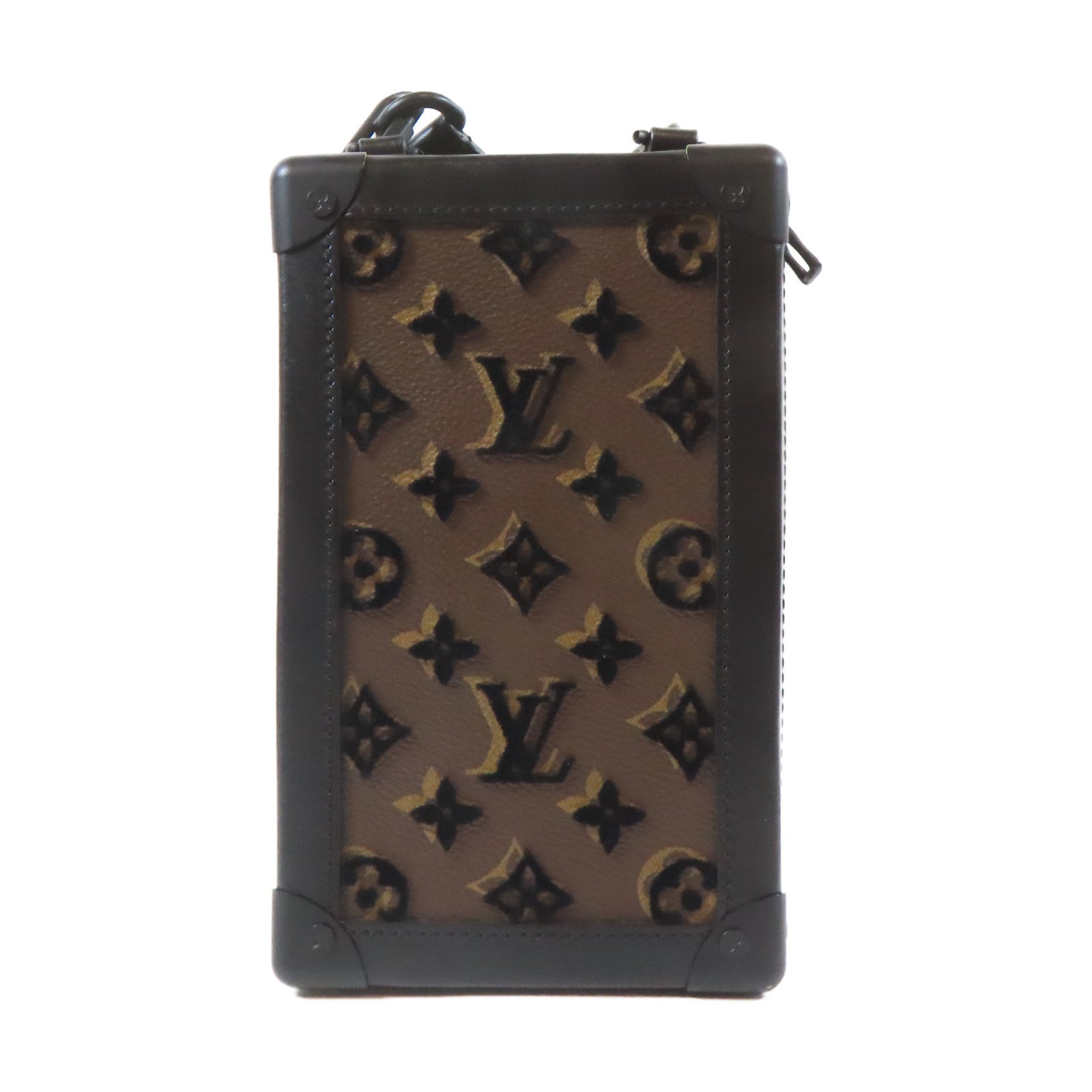 LOUIS VUITTON 【激減優惠】Monogram Taffetage Vertical Soft Trunk黑扣肩背袋啡色