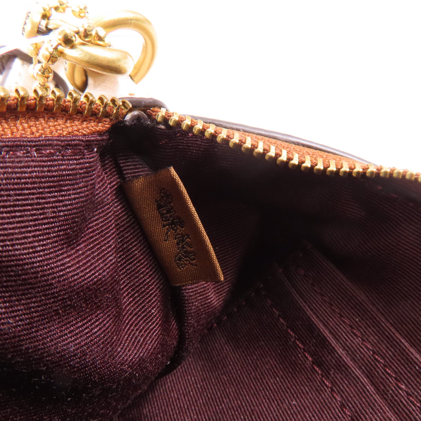 COACH 牛皮皮革Pouch With Strap金扣手拿包