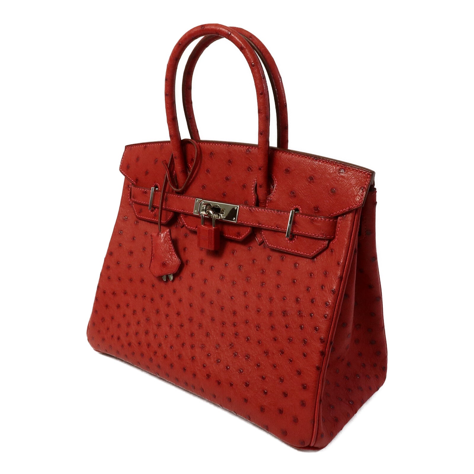 HERMES Ostrich皮革Birkin 30手挽袋Red