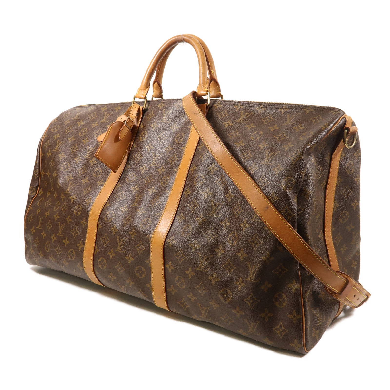 LOUIS VUITTON Monogram Keepall Bandouliere 60金扣手挽肩背兩用袋